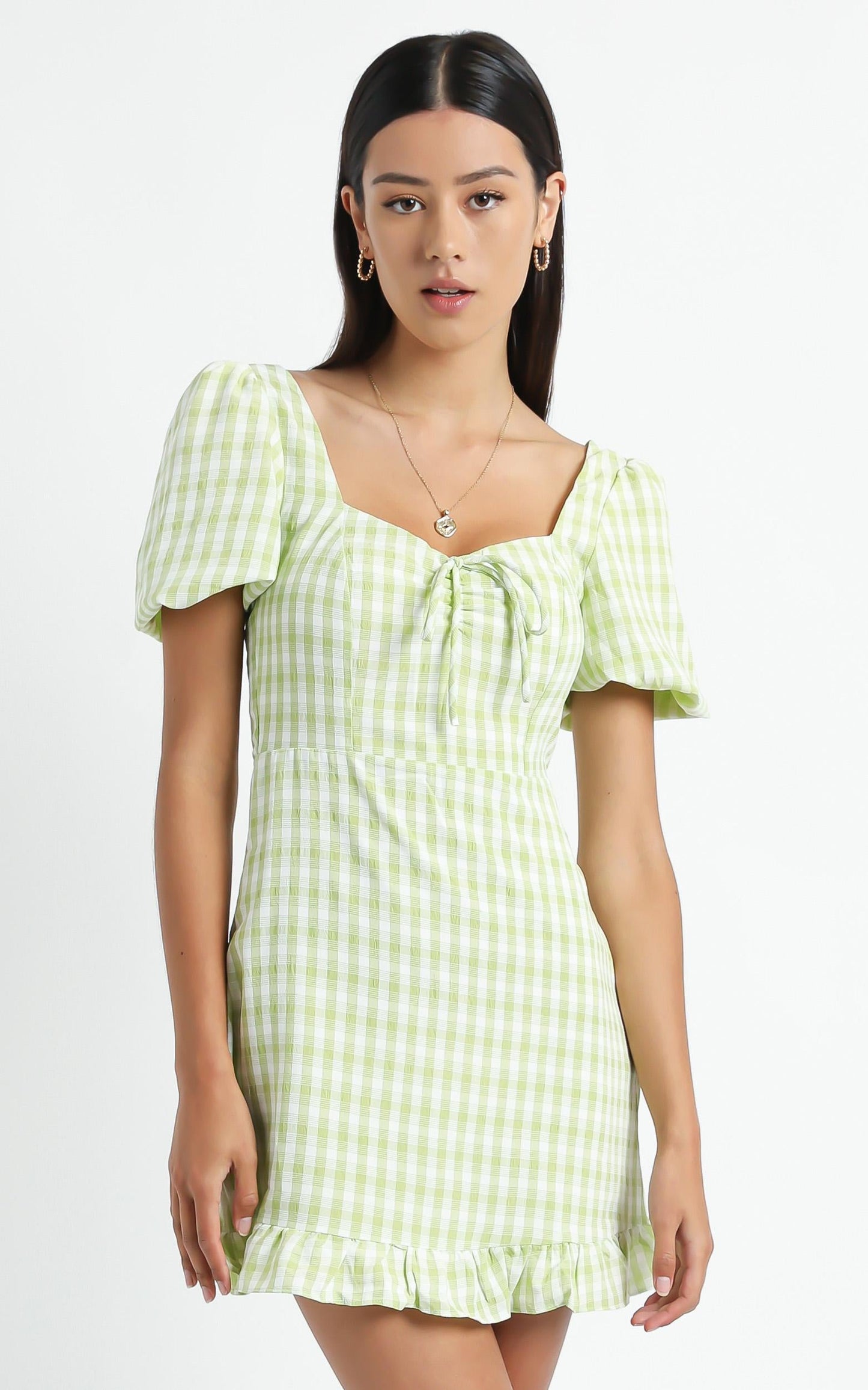 Fifi Dress in Green Check