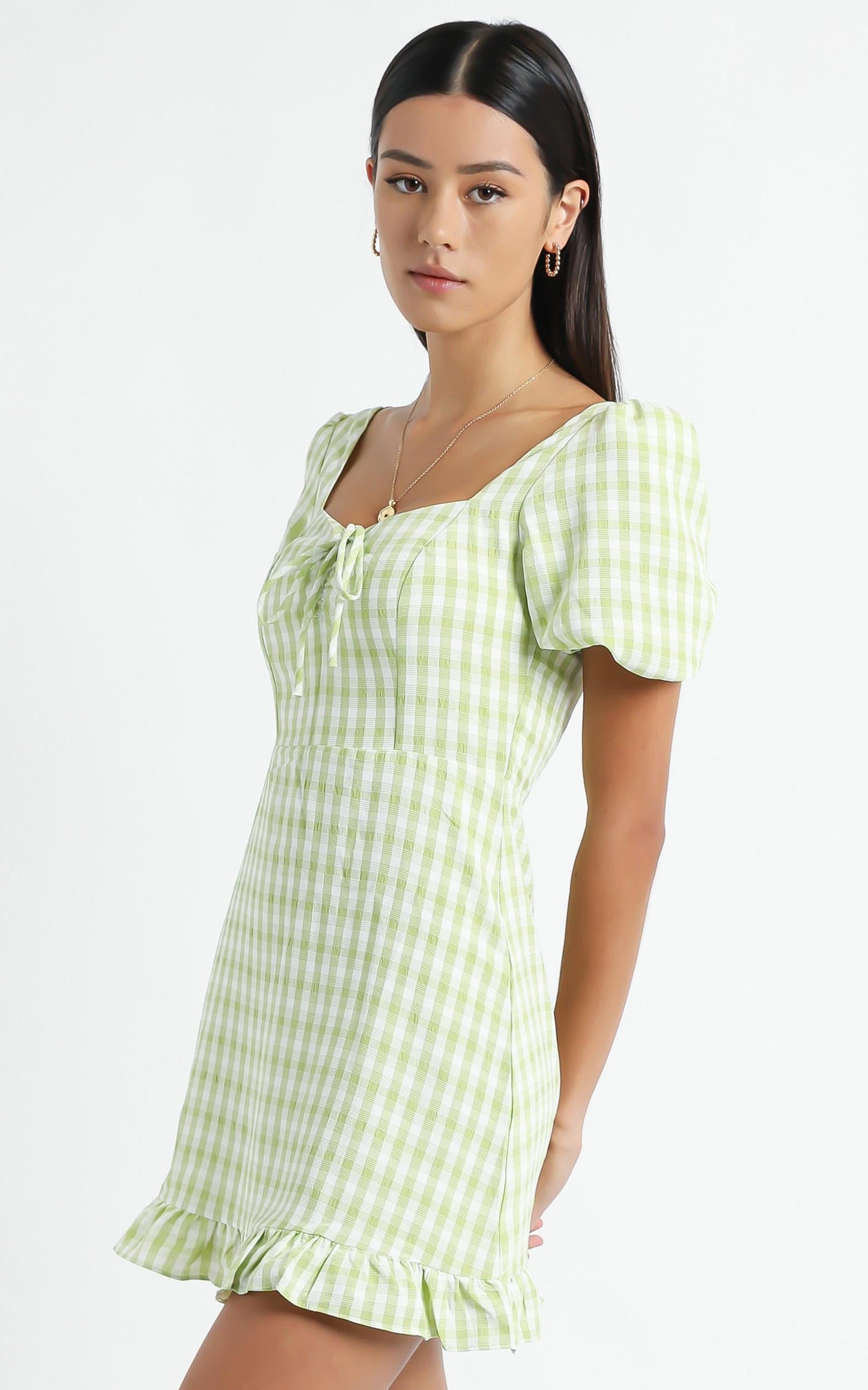 Fifi Dress in Green Check