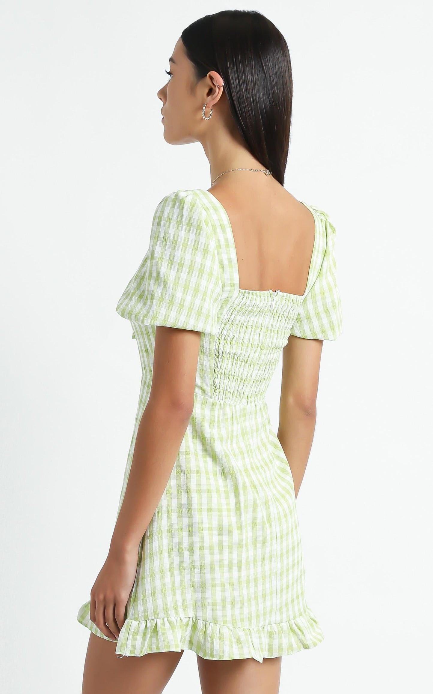 Fifi Dress in Green Check