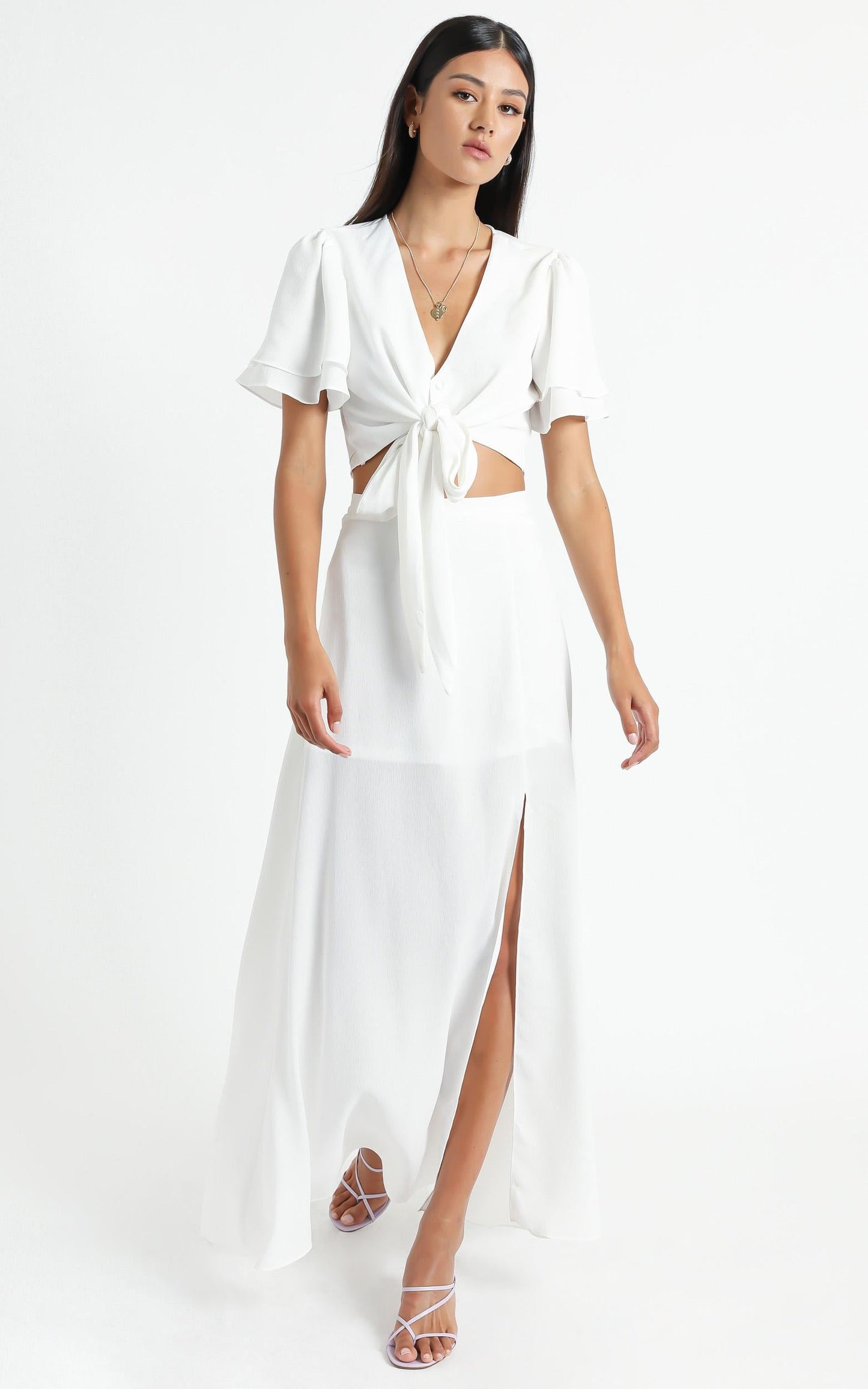 First Thing Two Piece Set in White