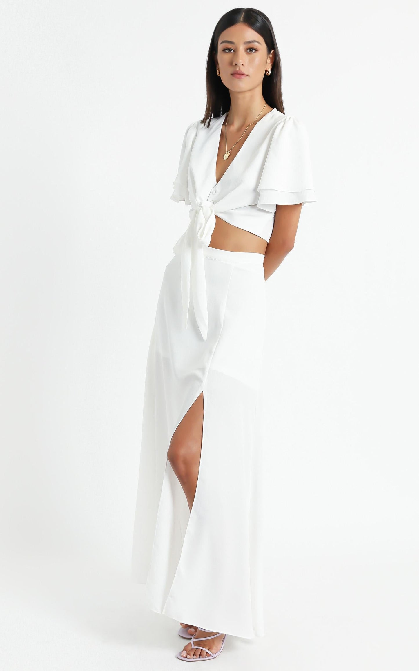 First Thing Two Piece Set in White