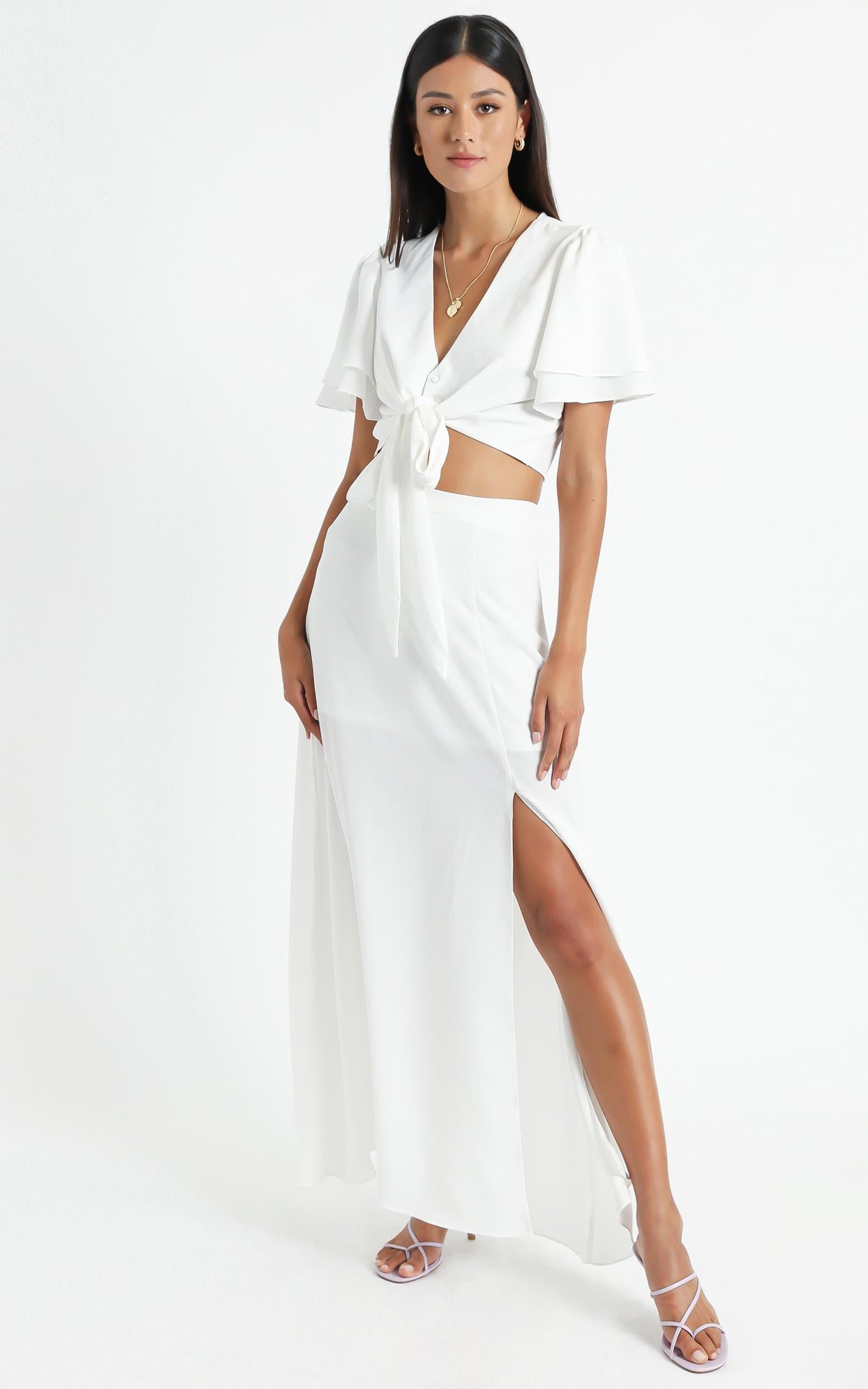 First Thing Two Piece Set in White