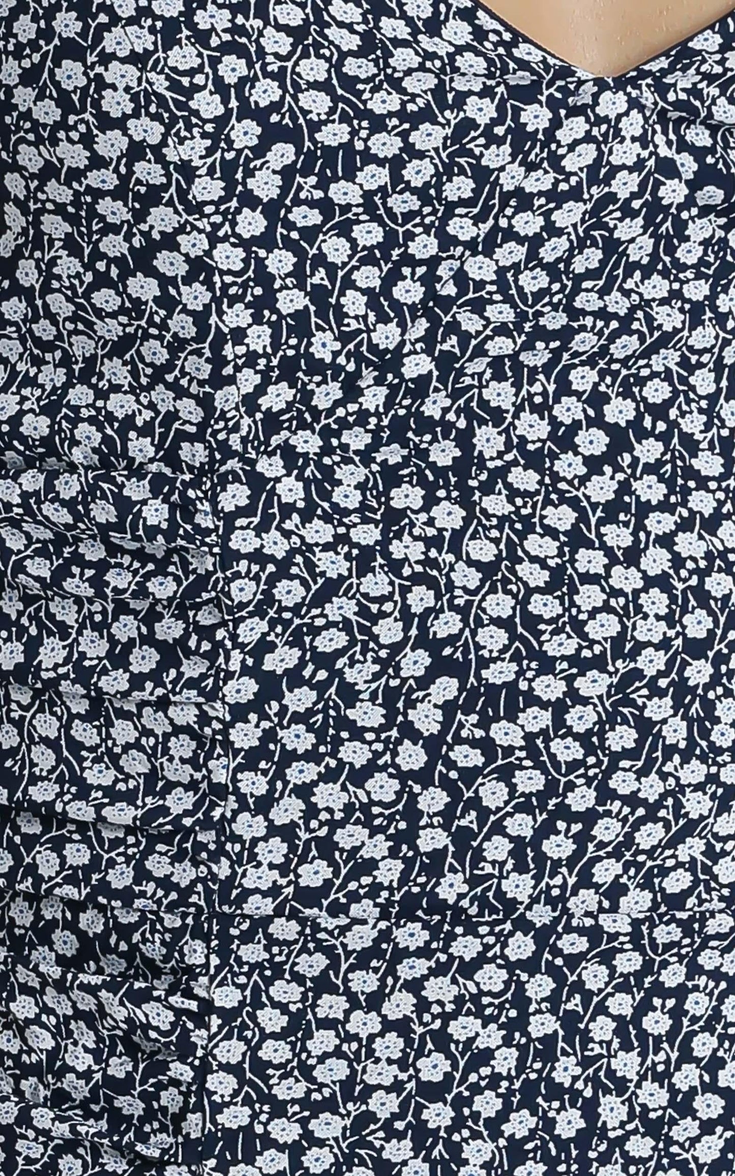 Flaming Star Bodycon Mini Dress in Navy Print