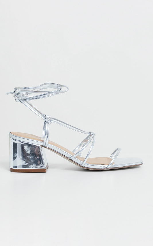 Therapy - Ariva Heels in Silver Metallic