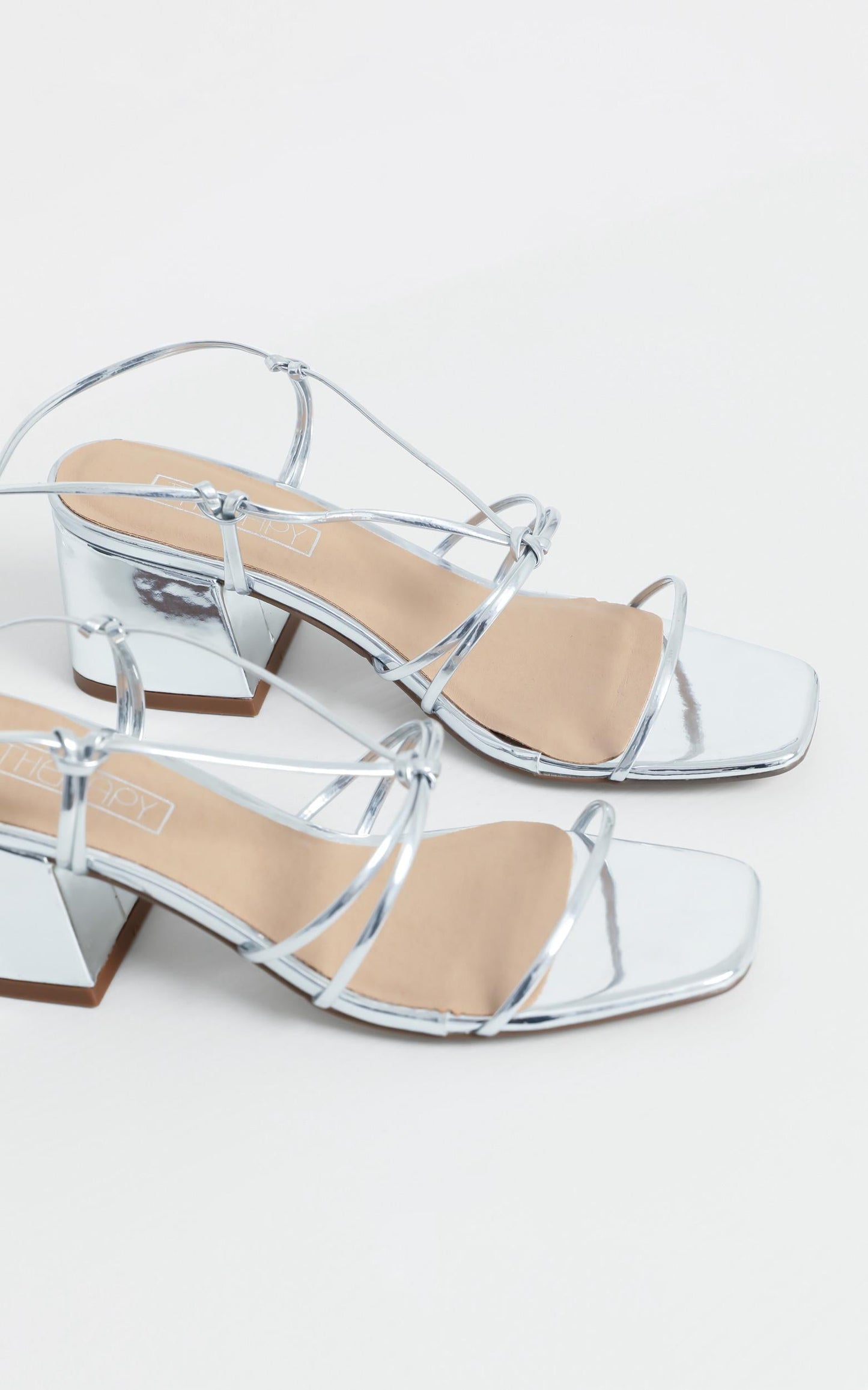 Therapy - Ariva Heels in Silver Metallic