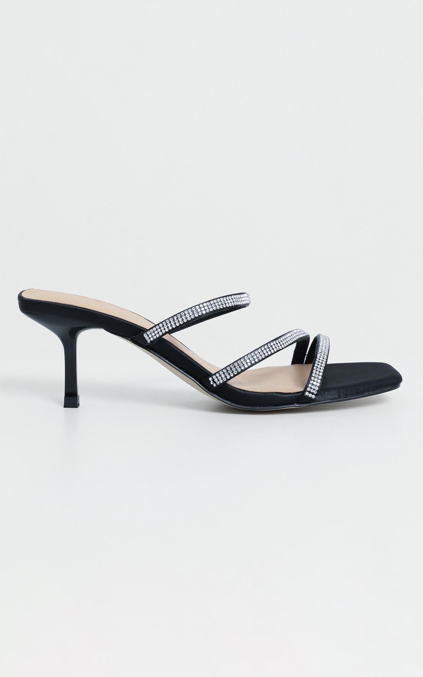 Therapy - Dazzle Heels in Black Satin