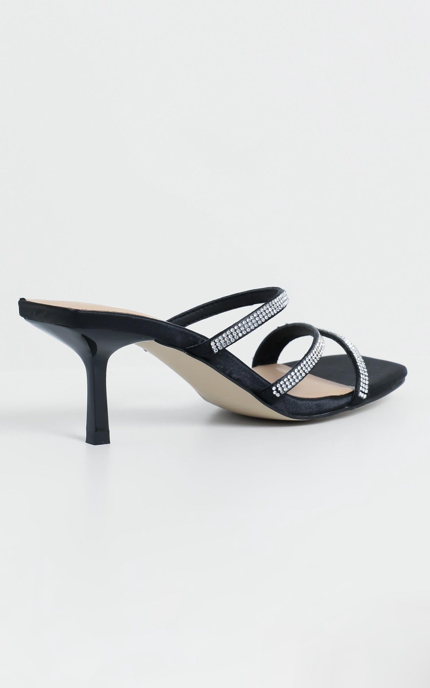 Therapy - Dazzle Heels in Black Satin