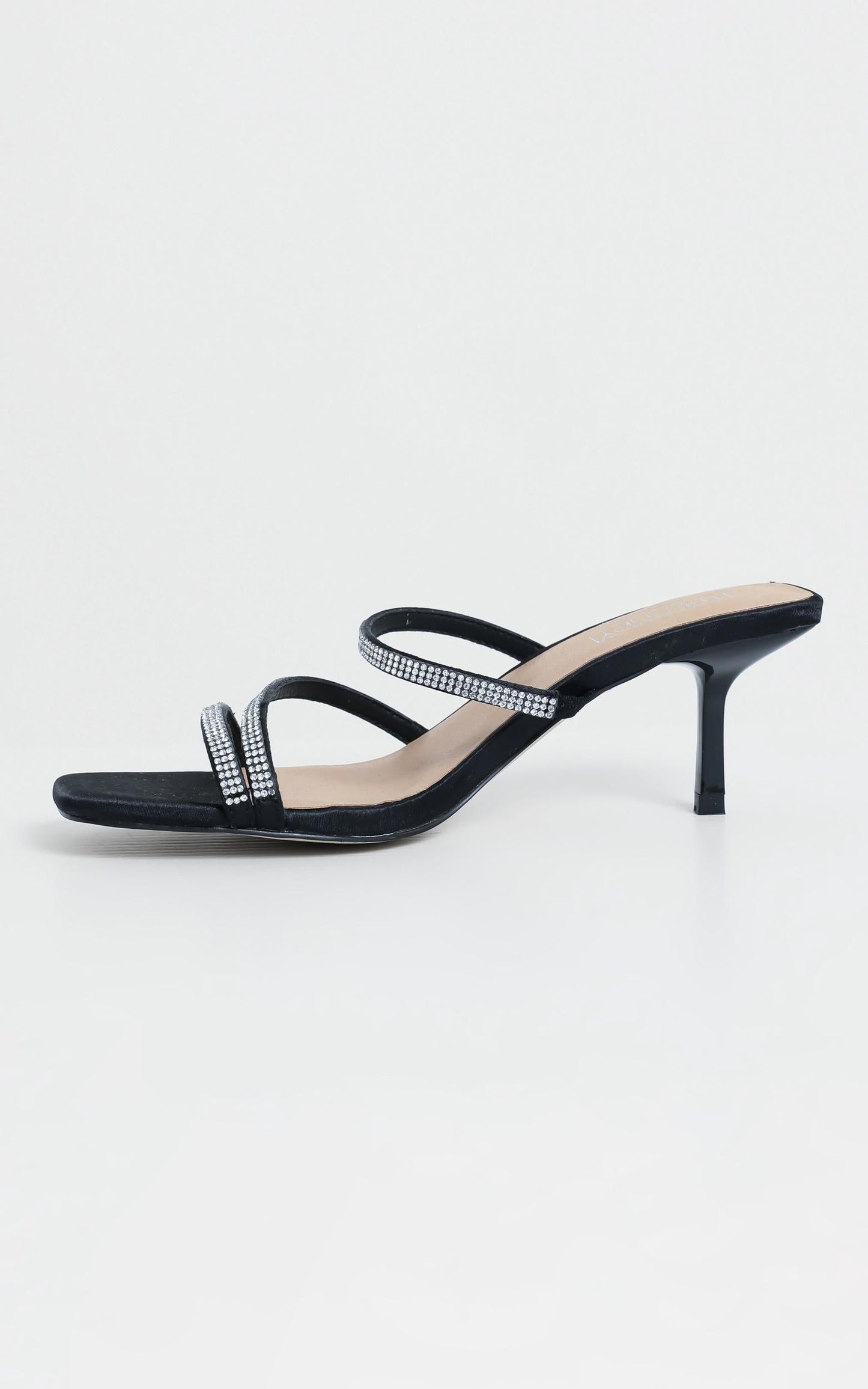 Therapy - Dazzle Heels in Black Satin
