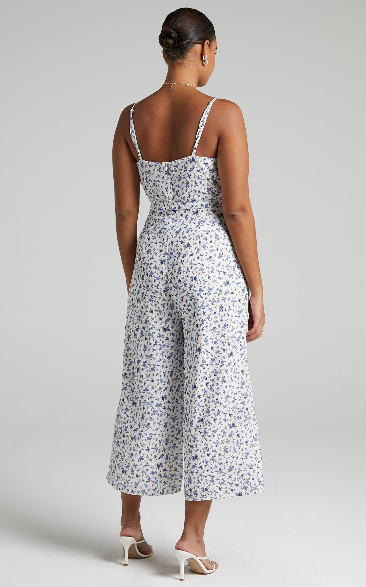 Thought Provoking Jumpsuit in White Floral