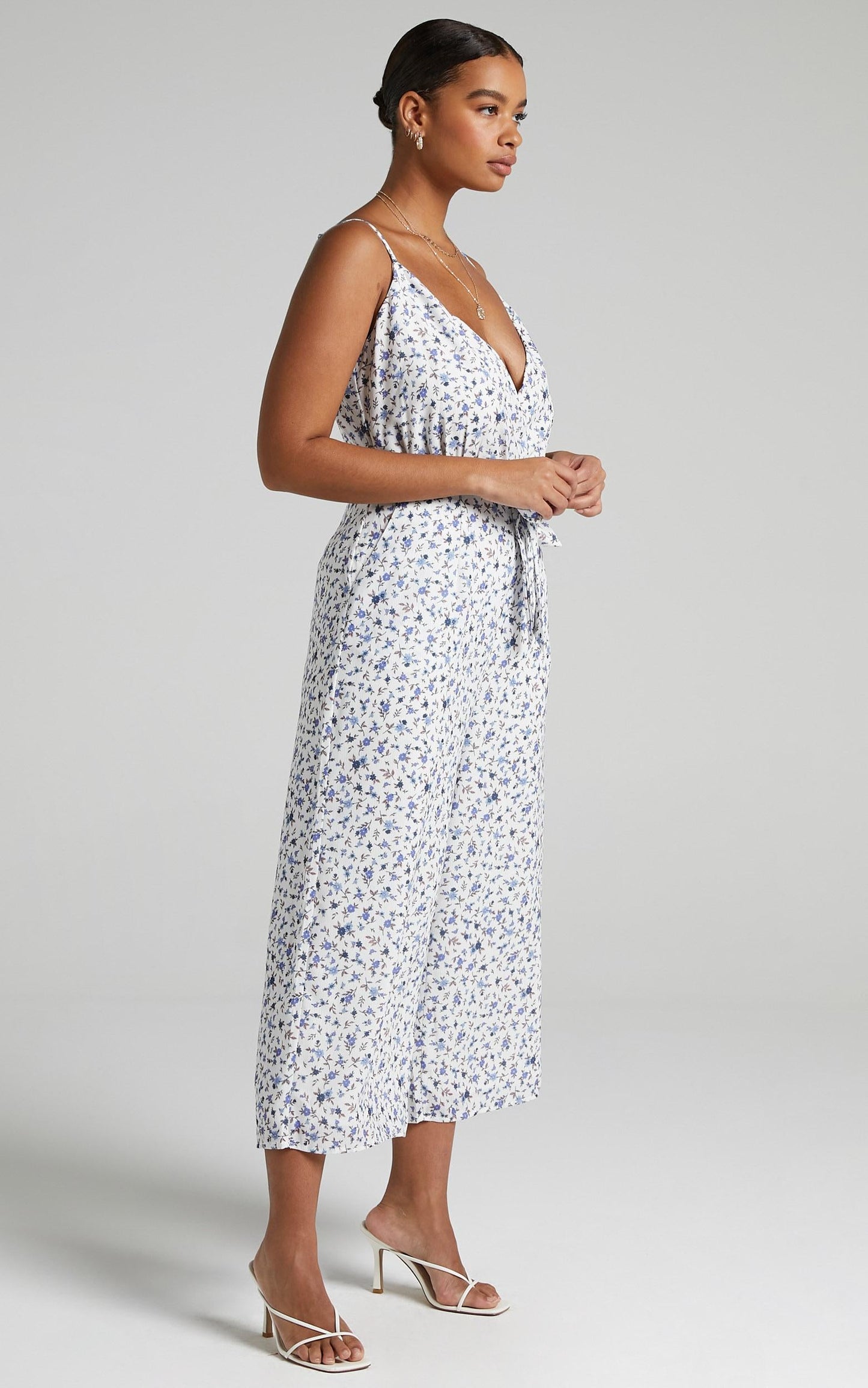 Thought Provoking Jumpsuit in White Floral