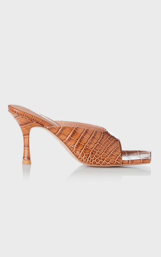 Alias Mae - Flynn Heel in Tan Croc
