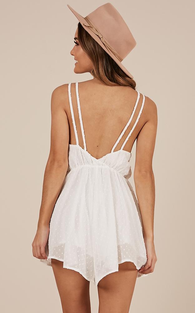 Follow The Trend Playsuit In White