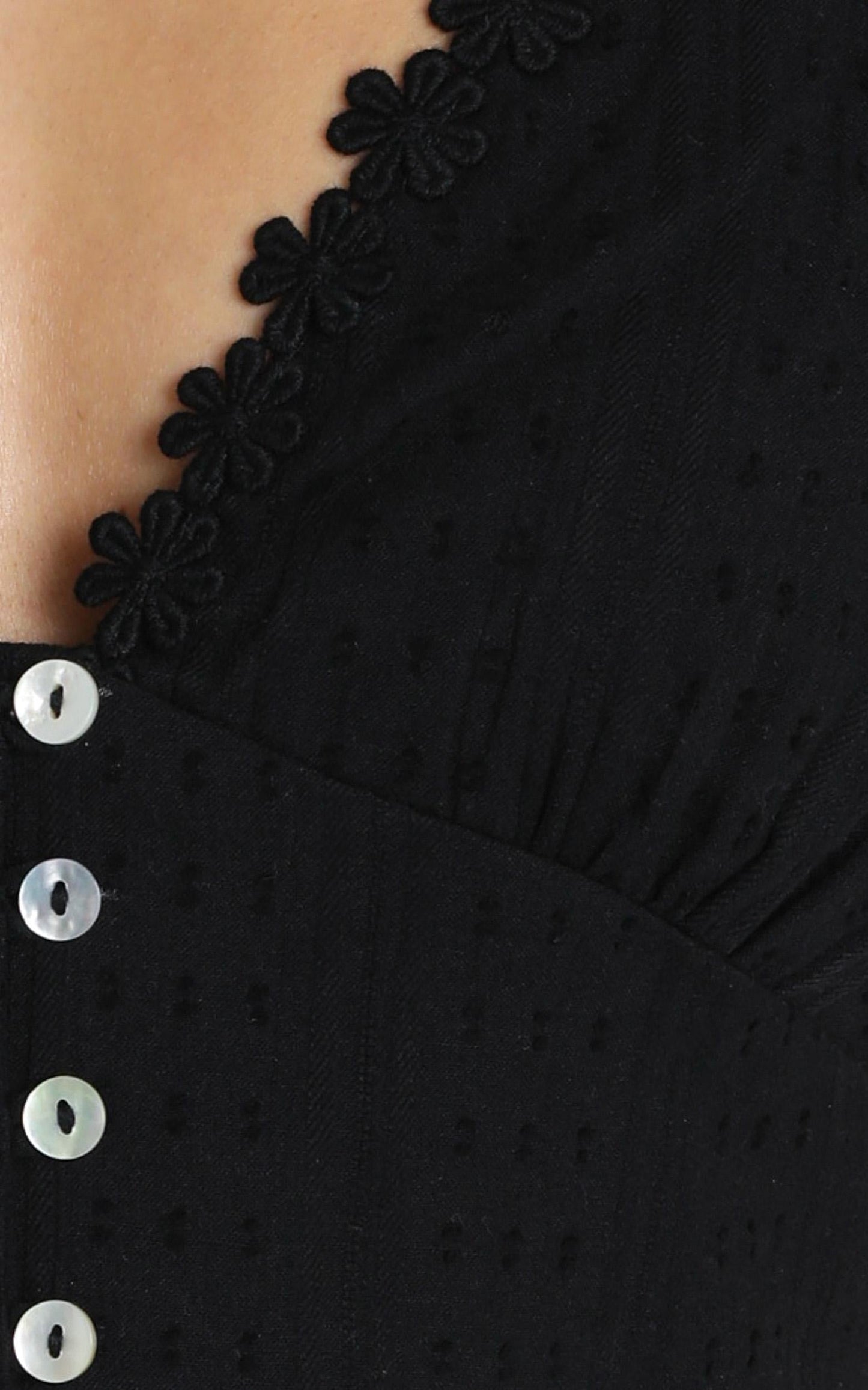Foreign Language Top in Black