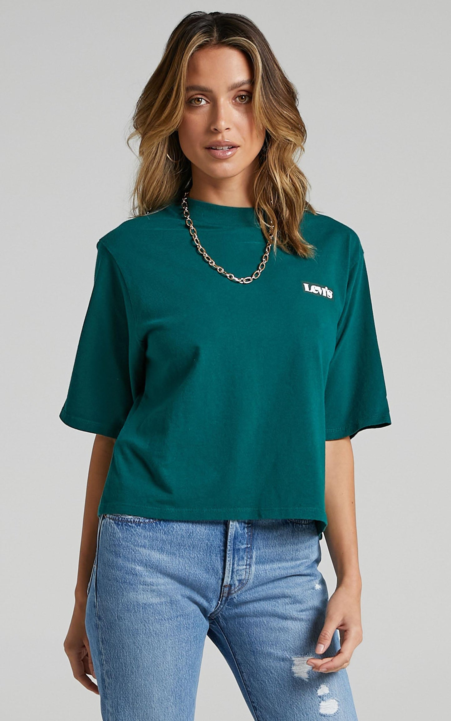 Levi's - Heavyweight Box Logo Tee in Forest