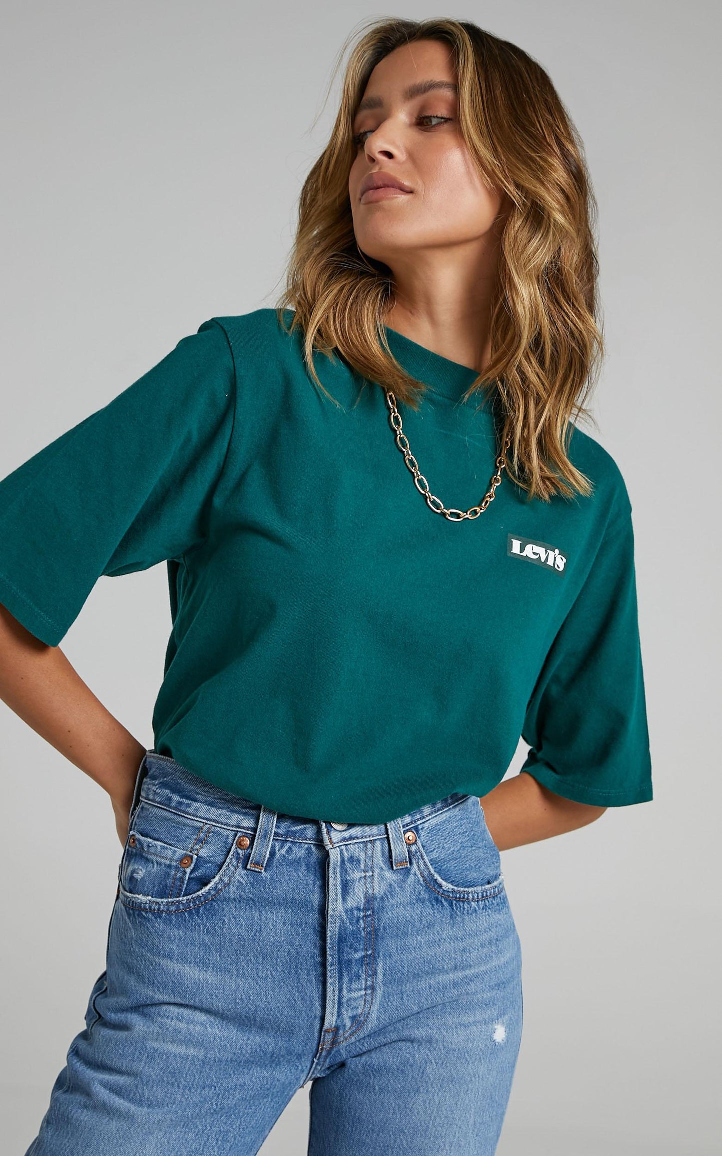 Levi's - Heavyweight Box Logo Tee in Forest