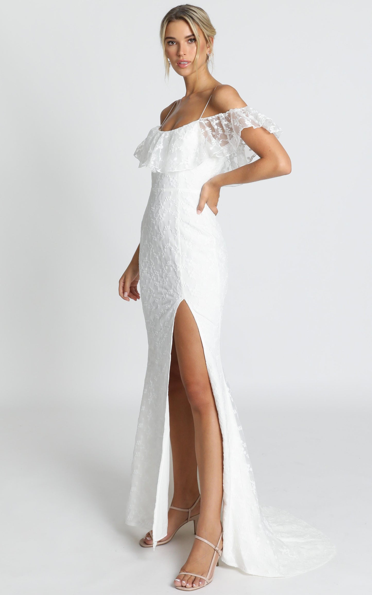 Forever Gown In White Lace