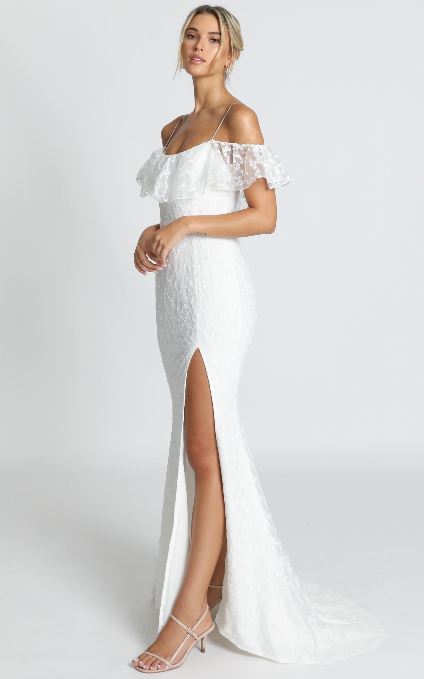Forever Gown In White Lace