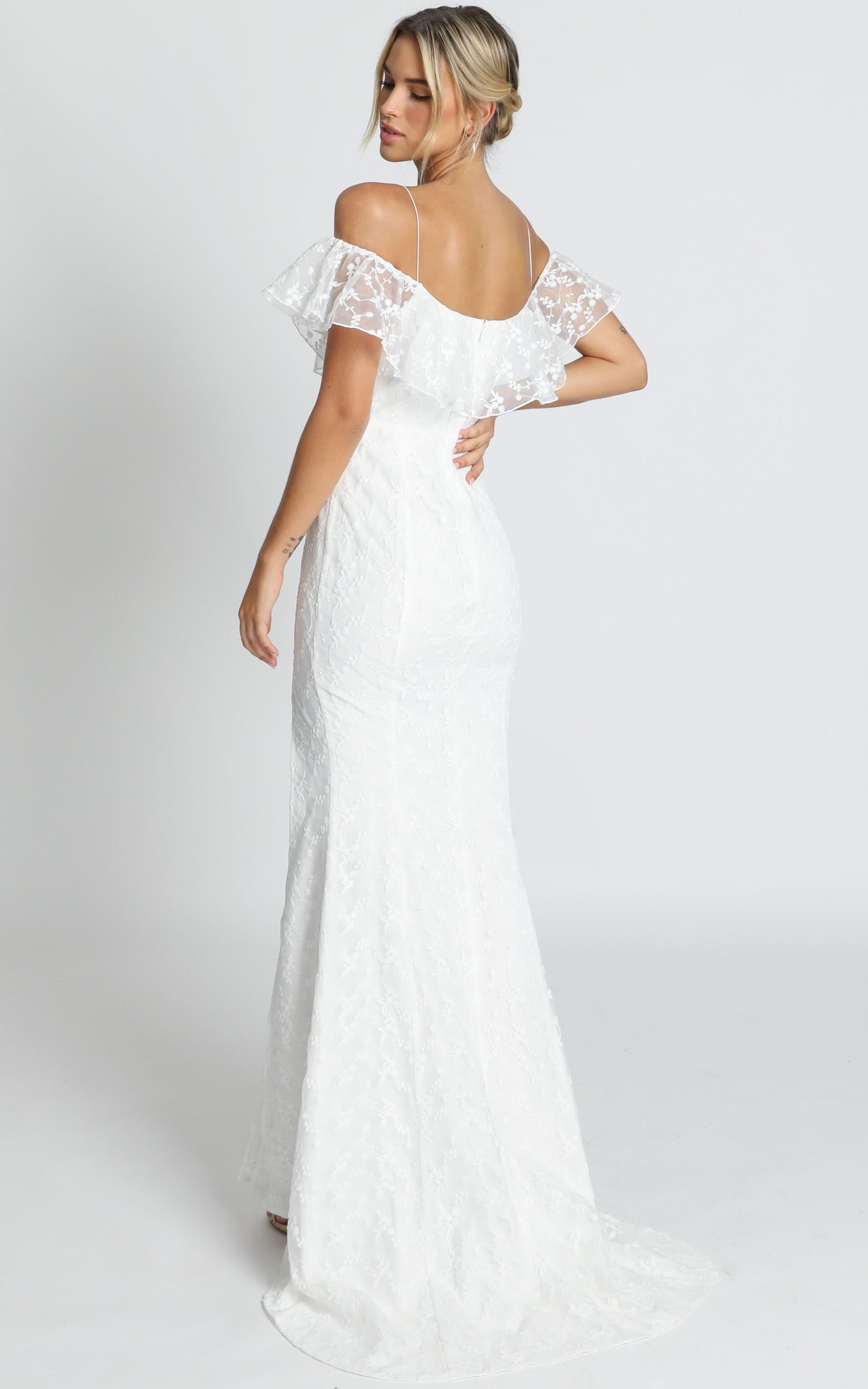 Forever Gown In White Lace