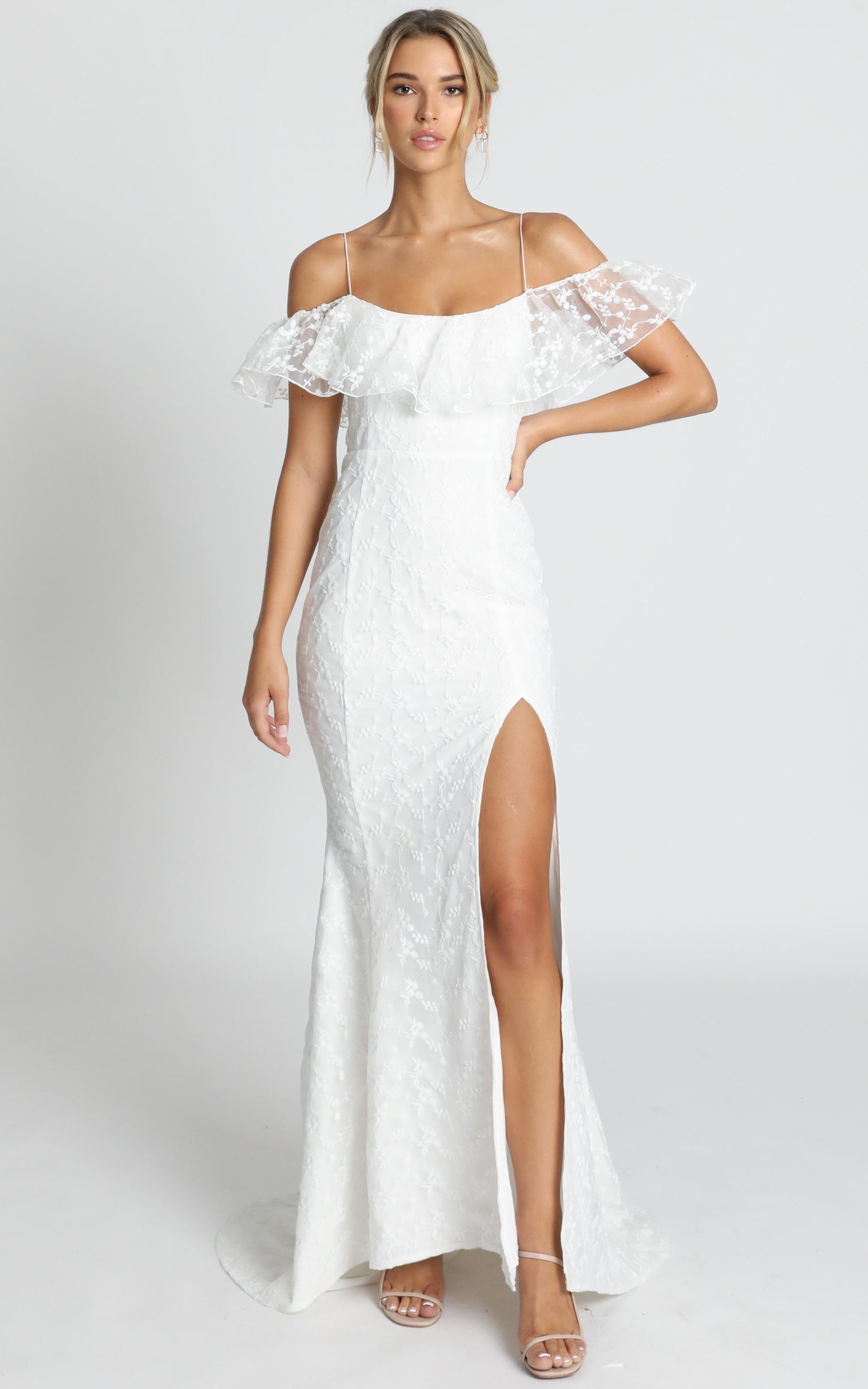 Forever Gown In White Lace