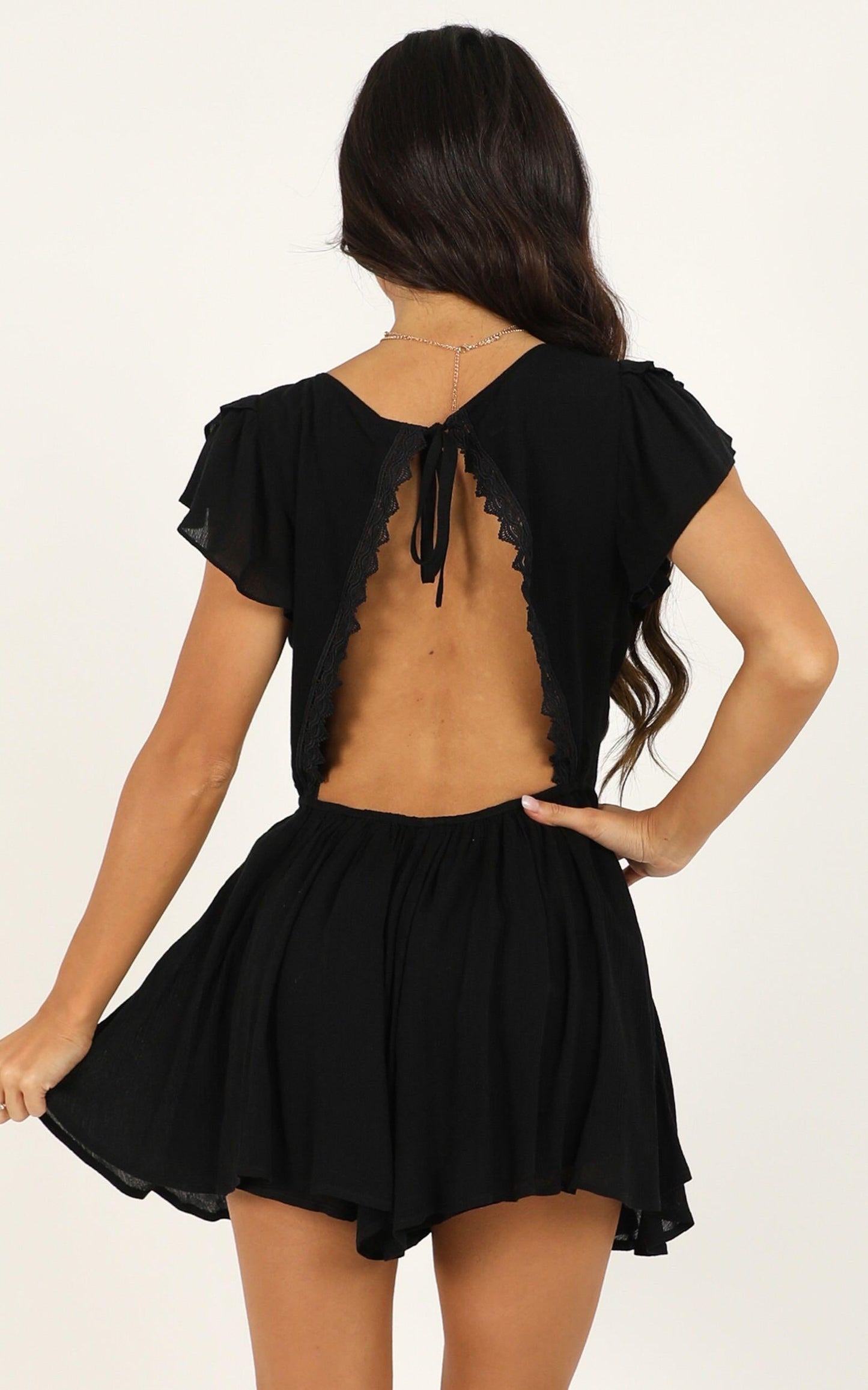 Fortunate Love Playsuit In Black