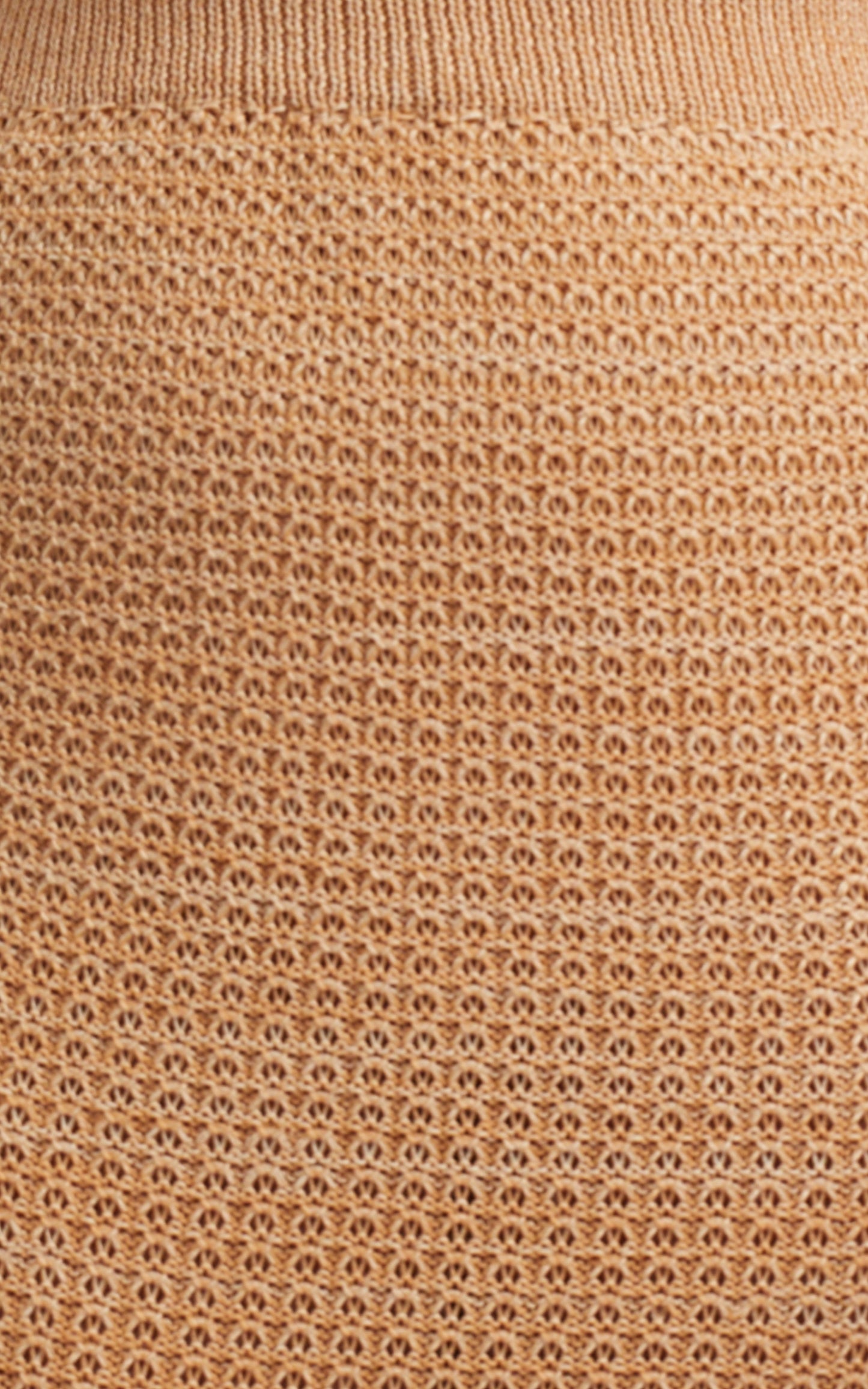 Missy Chevron Crochet Midi Skirt Two Piece Set in Beige