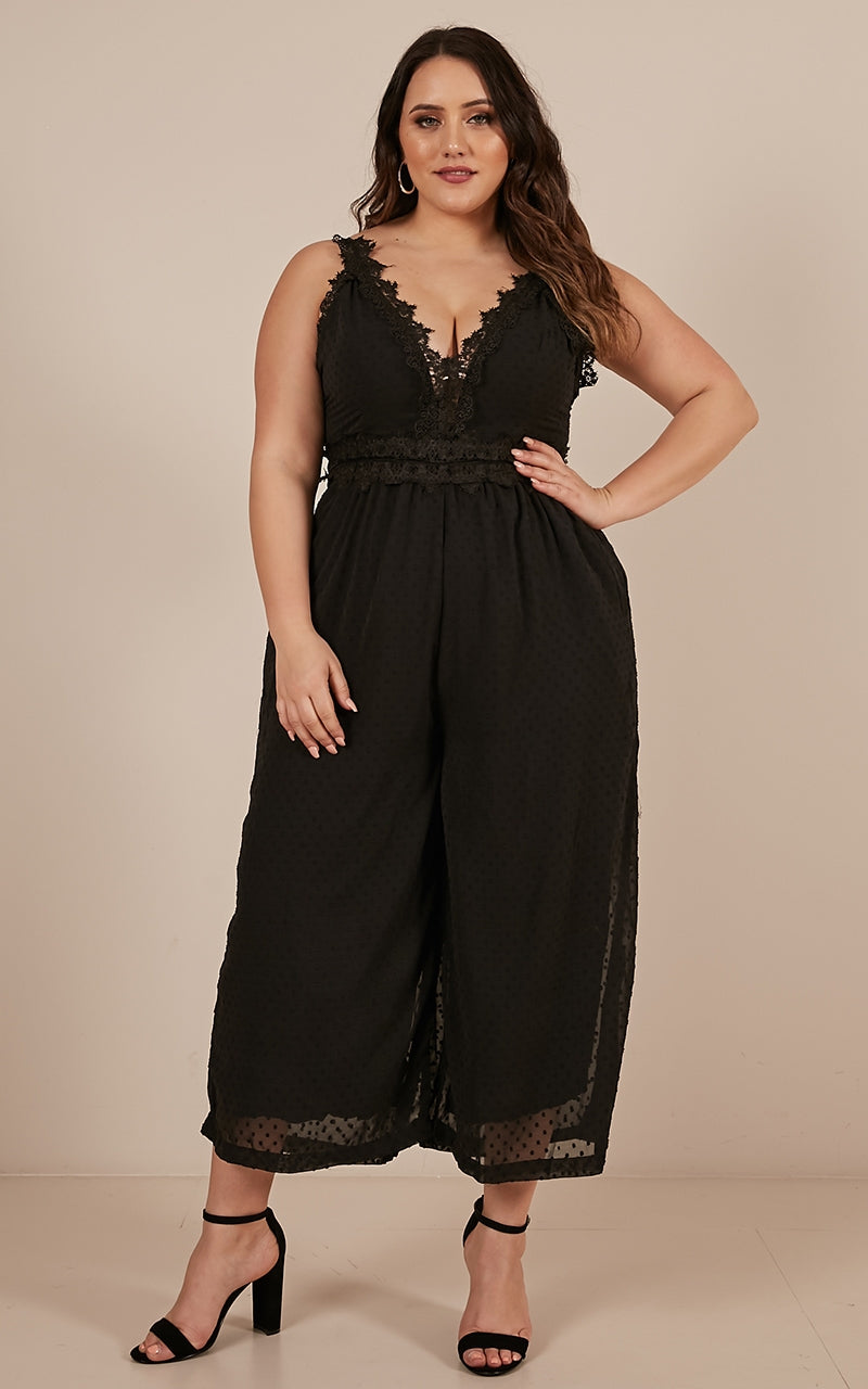 We Could Be Friends Jumpsuit In Black