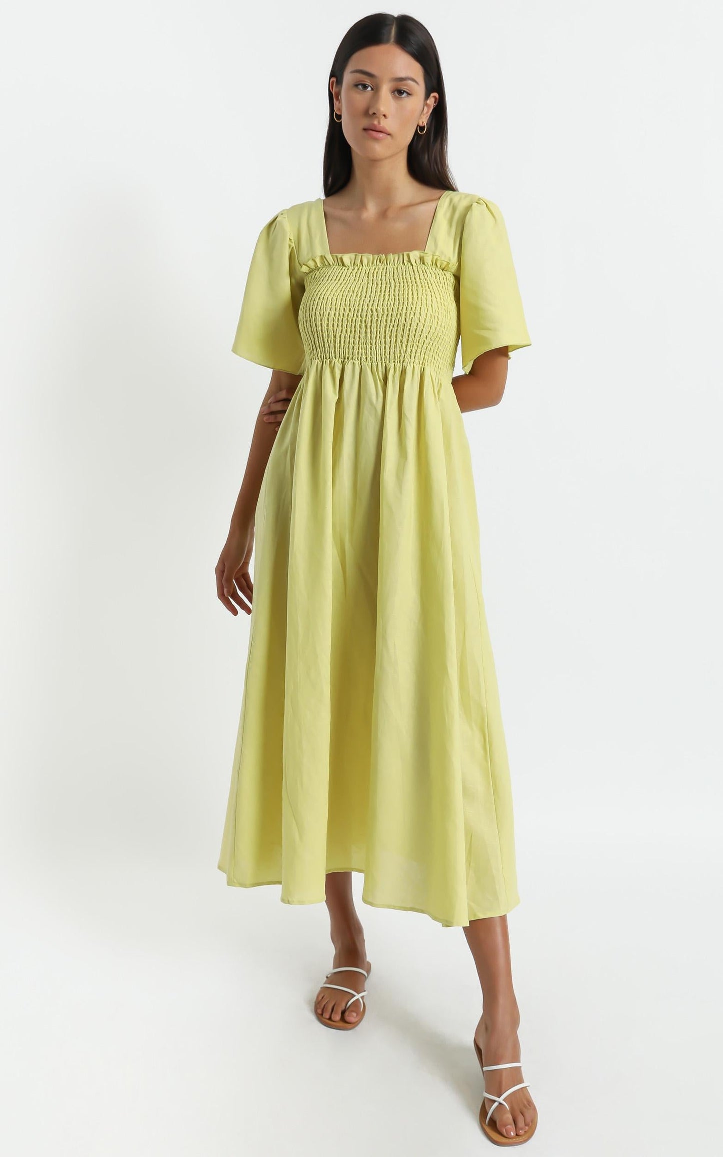 Charlie Holiday - Tuscany Dress in Chartreuse