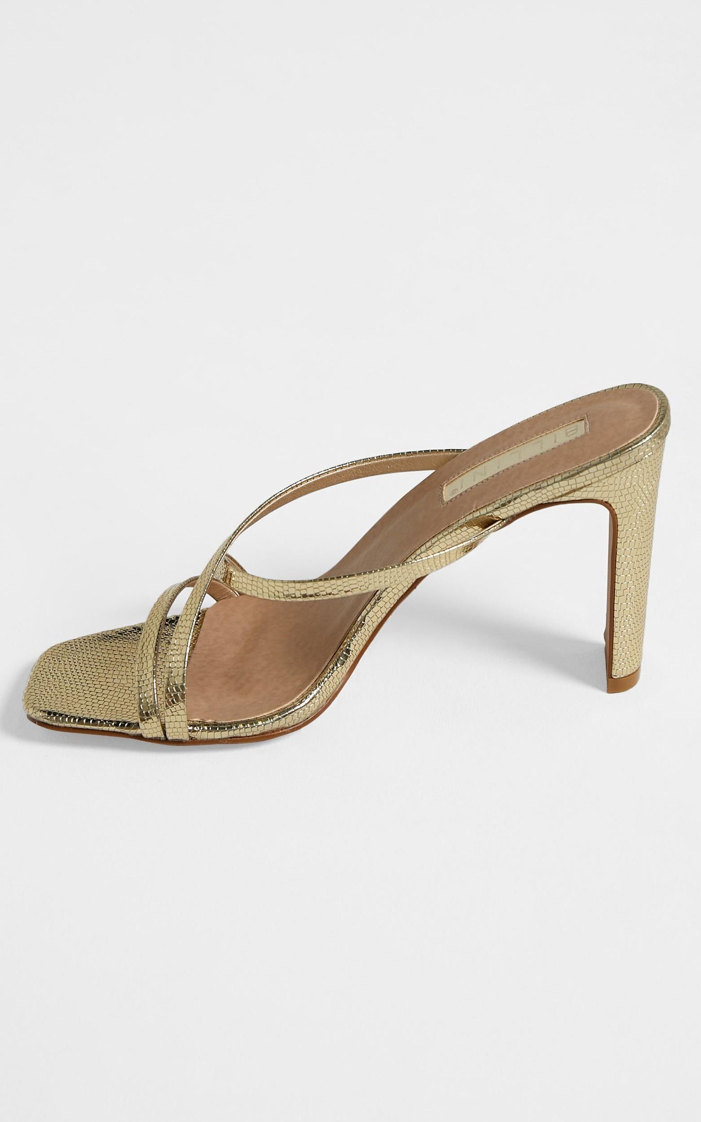 Billini - Guinevere Block Heels in Gold Metallic Scale
