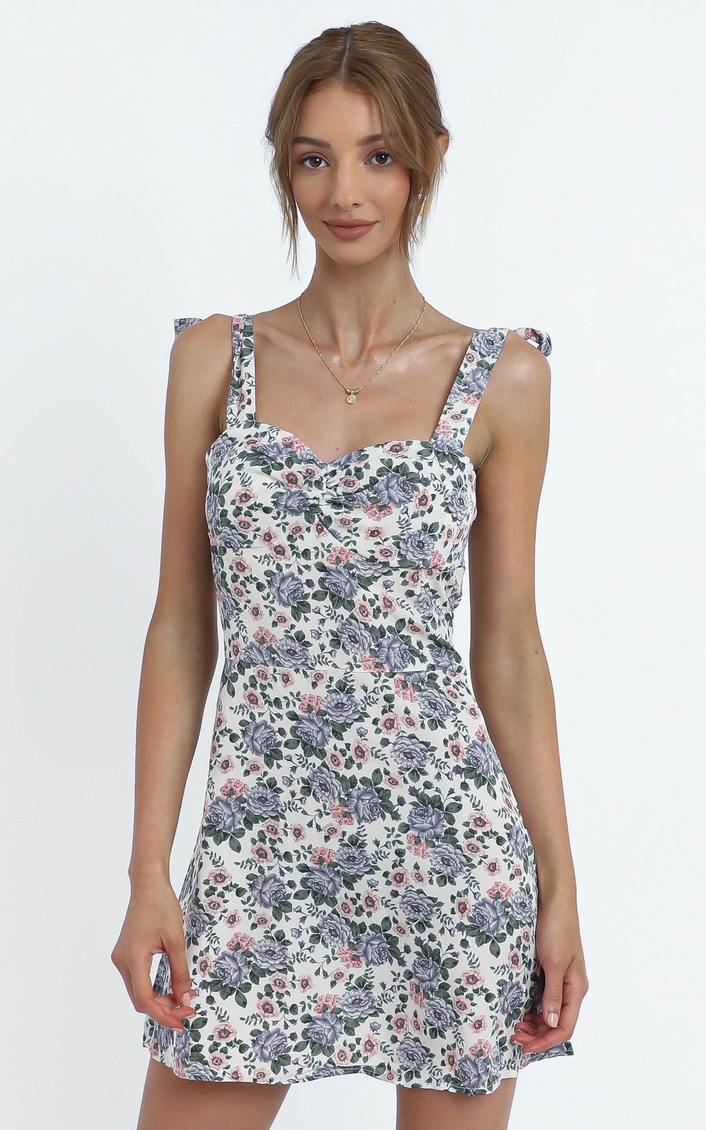 Gail Dress in Blue Floral