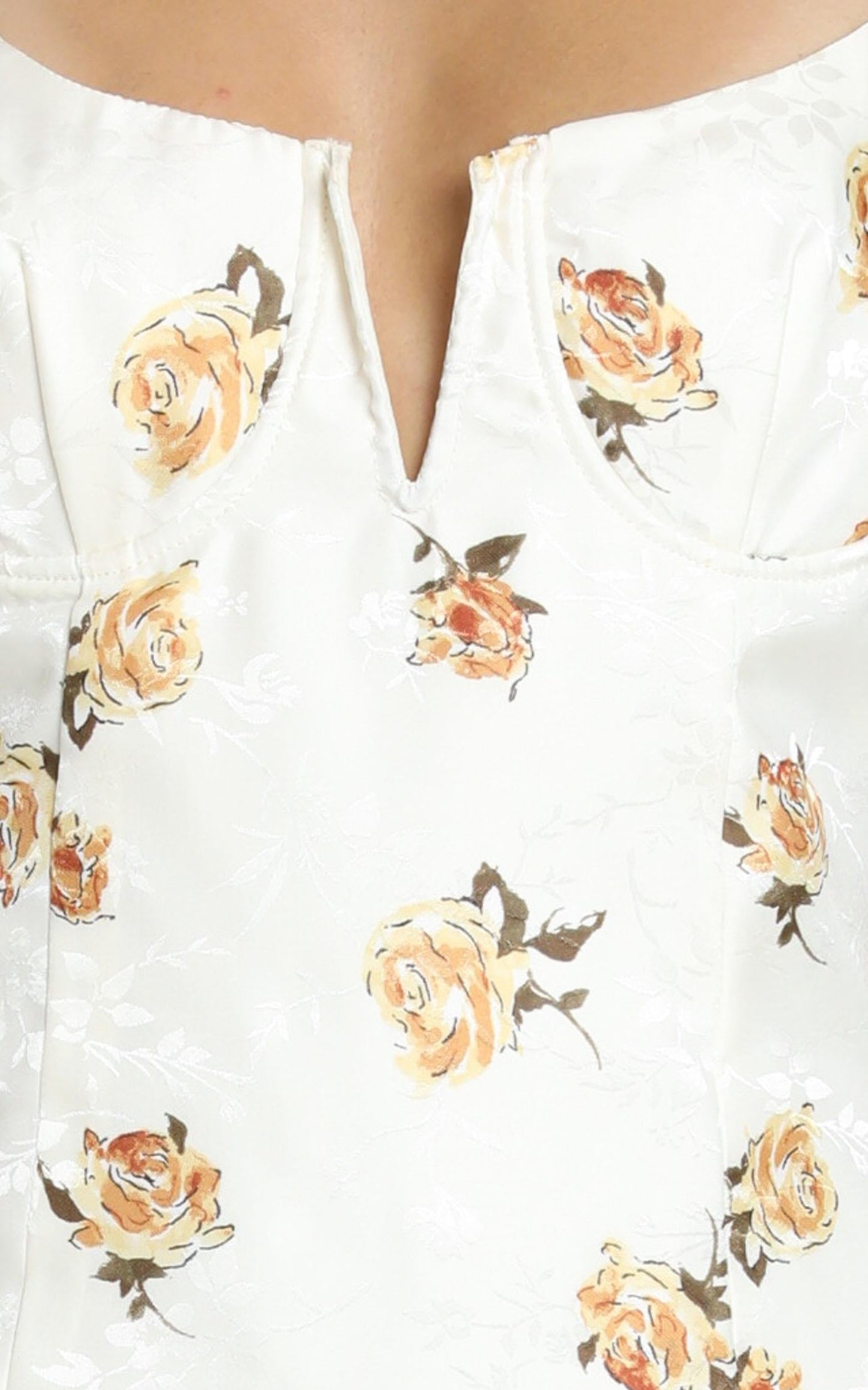 Geranium Dress in White Floral