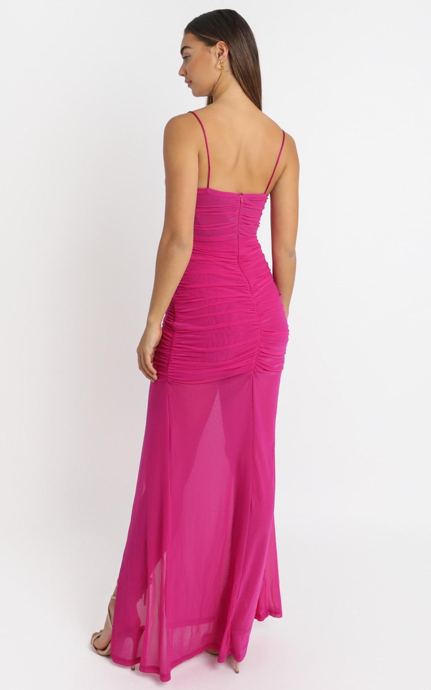 Gigi Dress in hot pink mesh