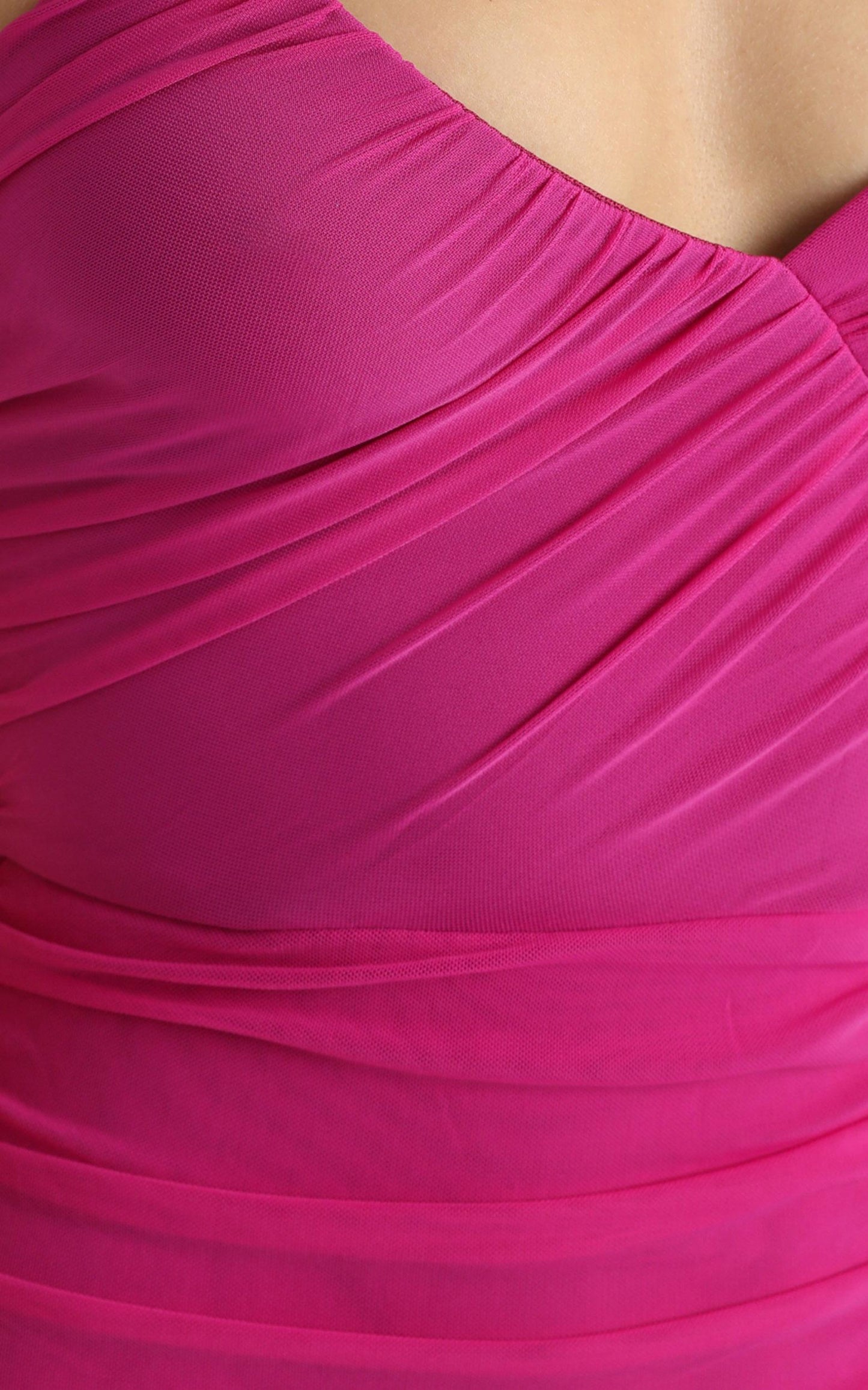 Gigi Dress in hot pink mesh