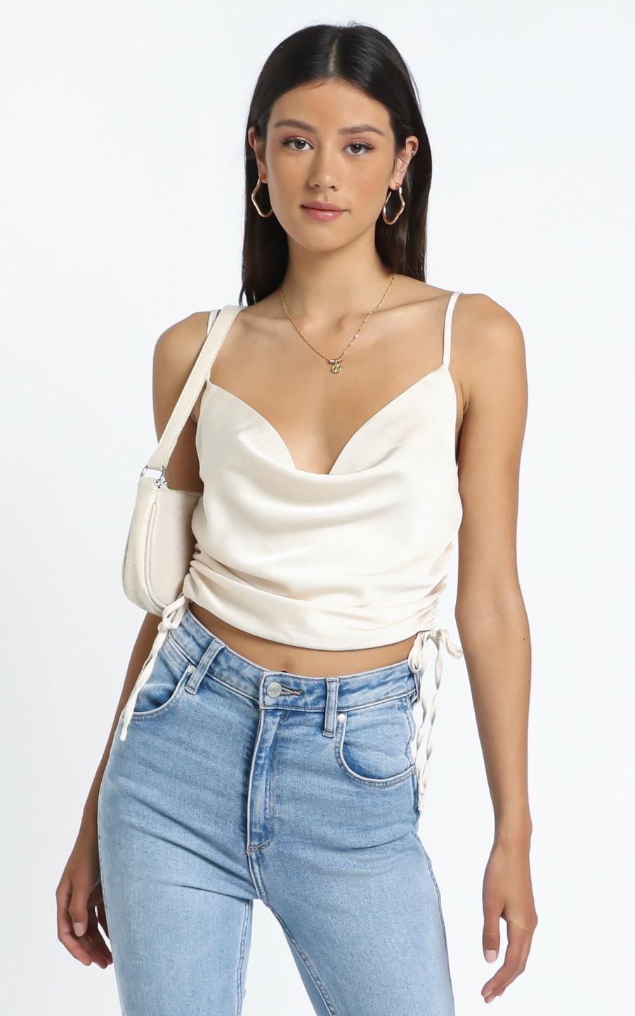 Gilana Top in Champagne