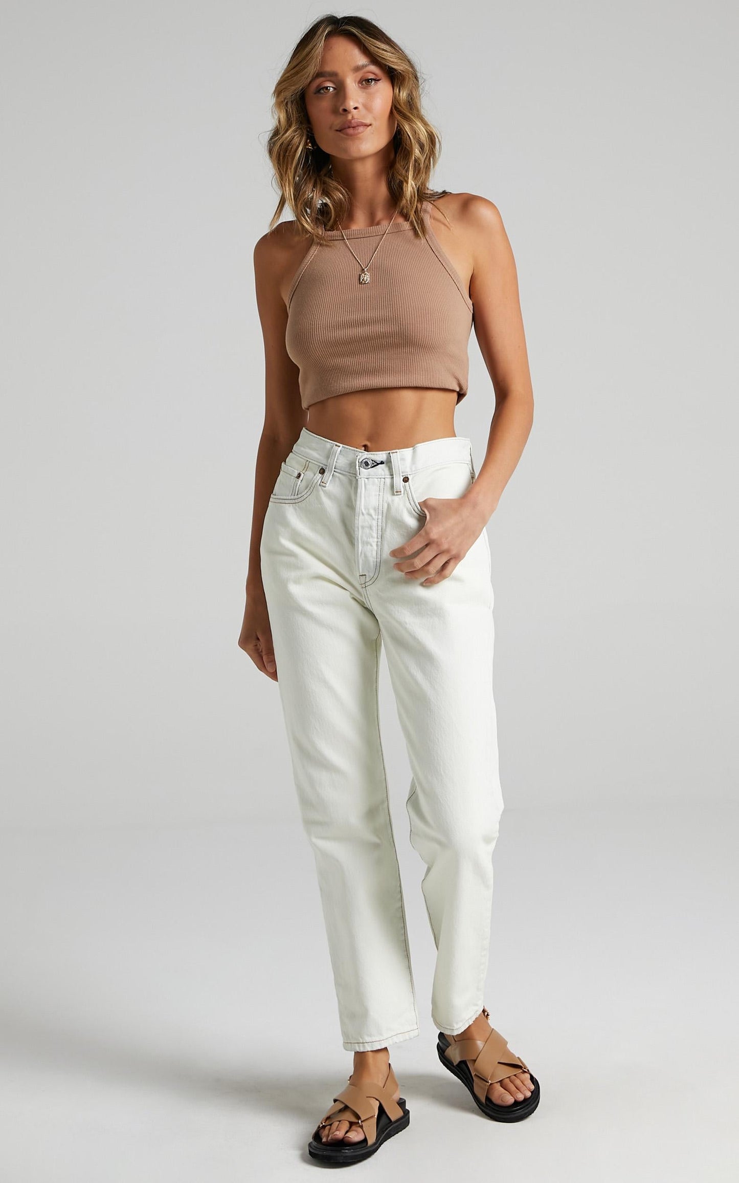 Levi's - 501 Crop Jean in Glacier Bay