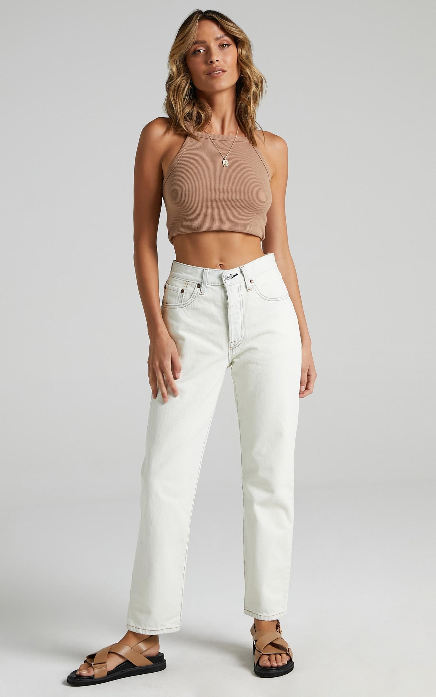 Levi's - 501 Crop Jean in Glacier Bay