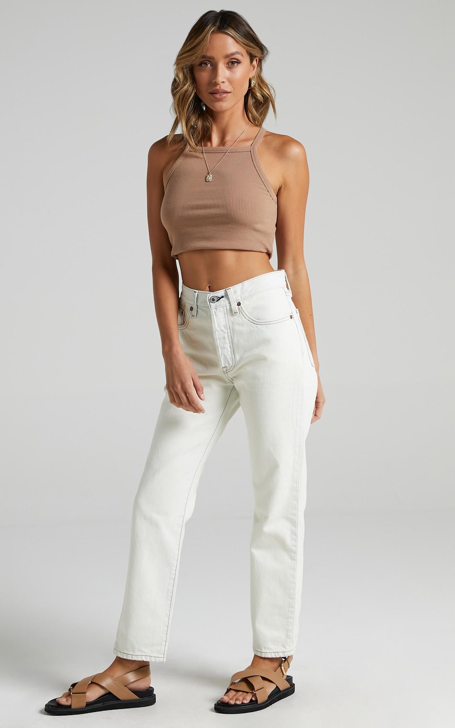 Levi's - 501 Crop Jean in Glacier Bay