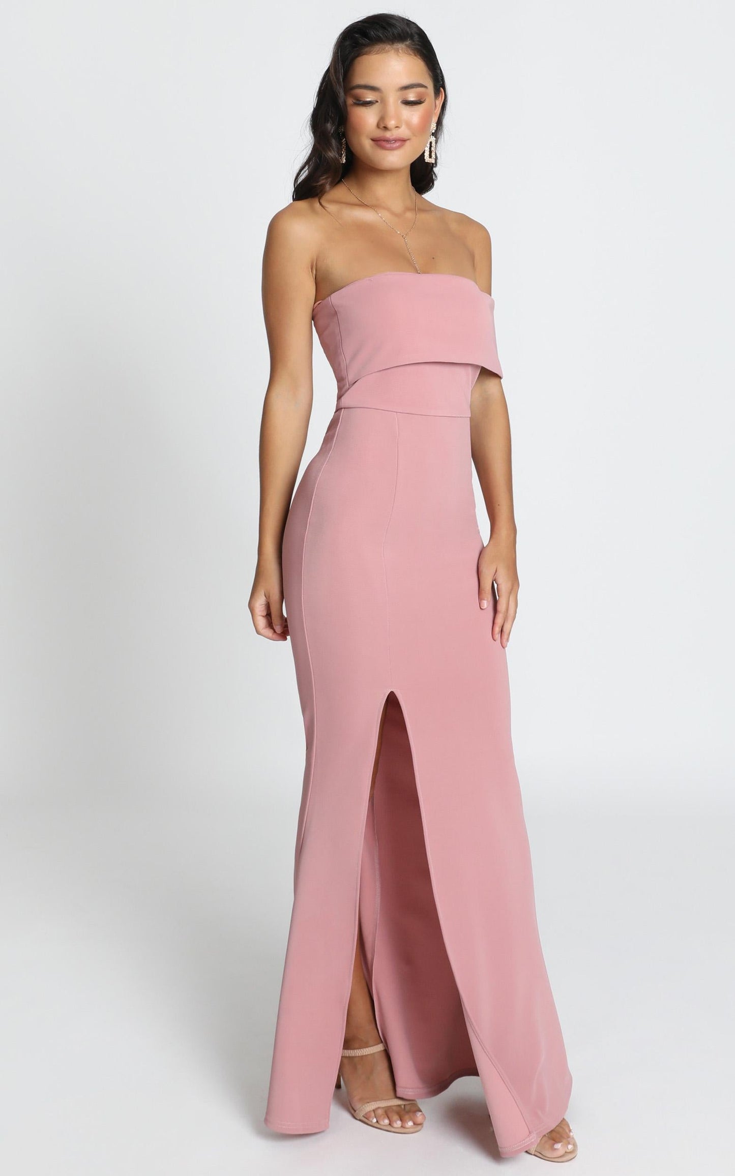 Glamour Girl Maxi Dress in Dusty Rose