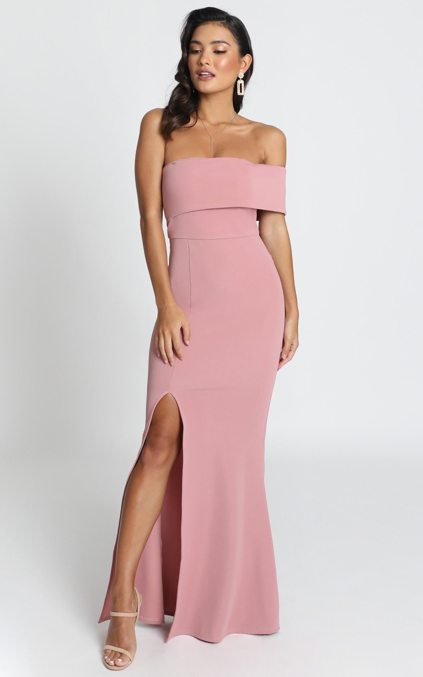 Glamour Girl Maxi Dress in Dusty Rose
