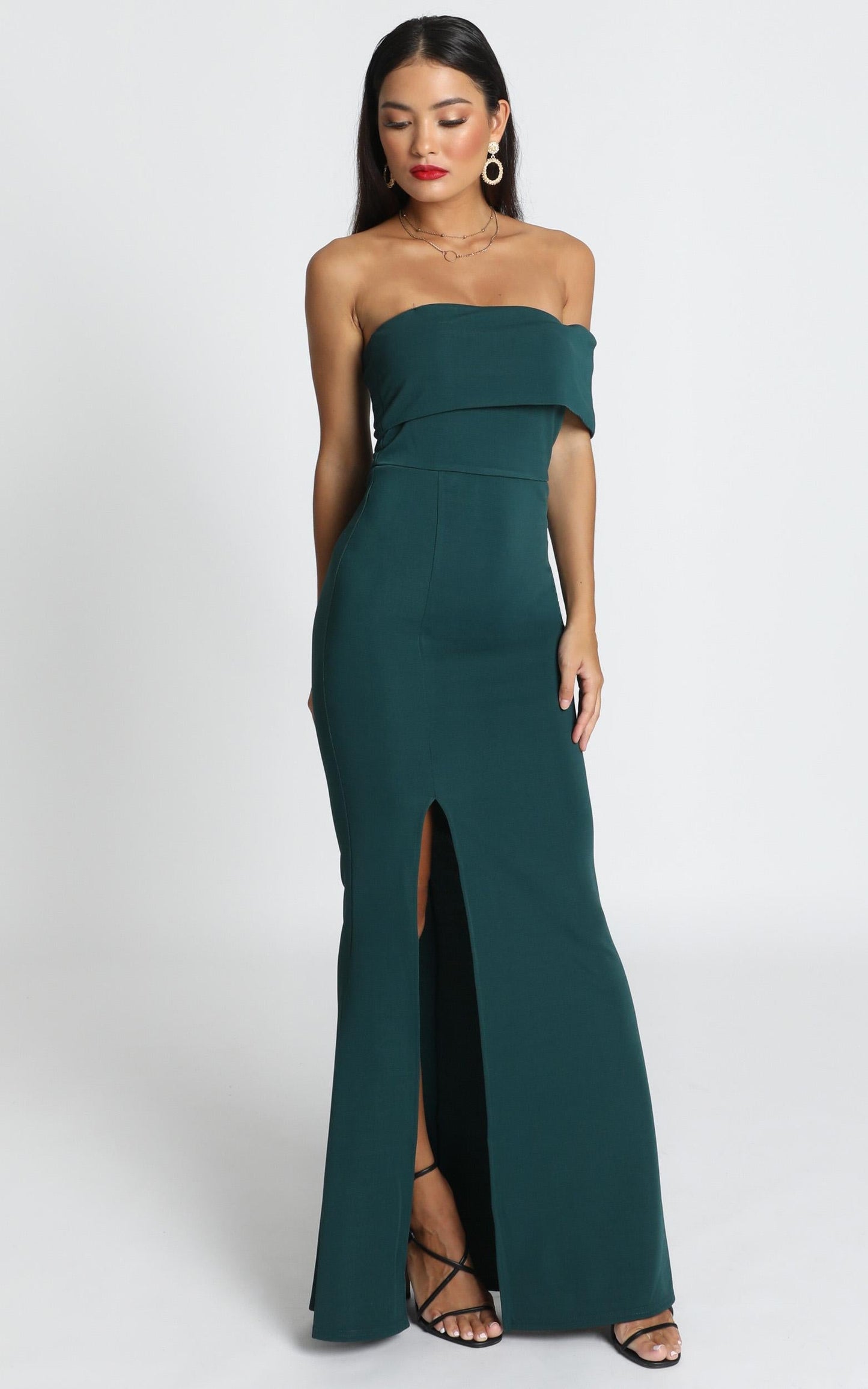 Glamour Girl Maxi Dress in Emerald
