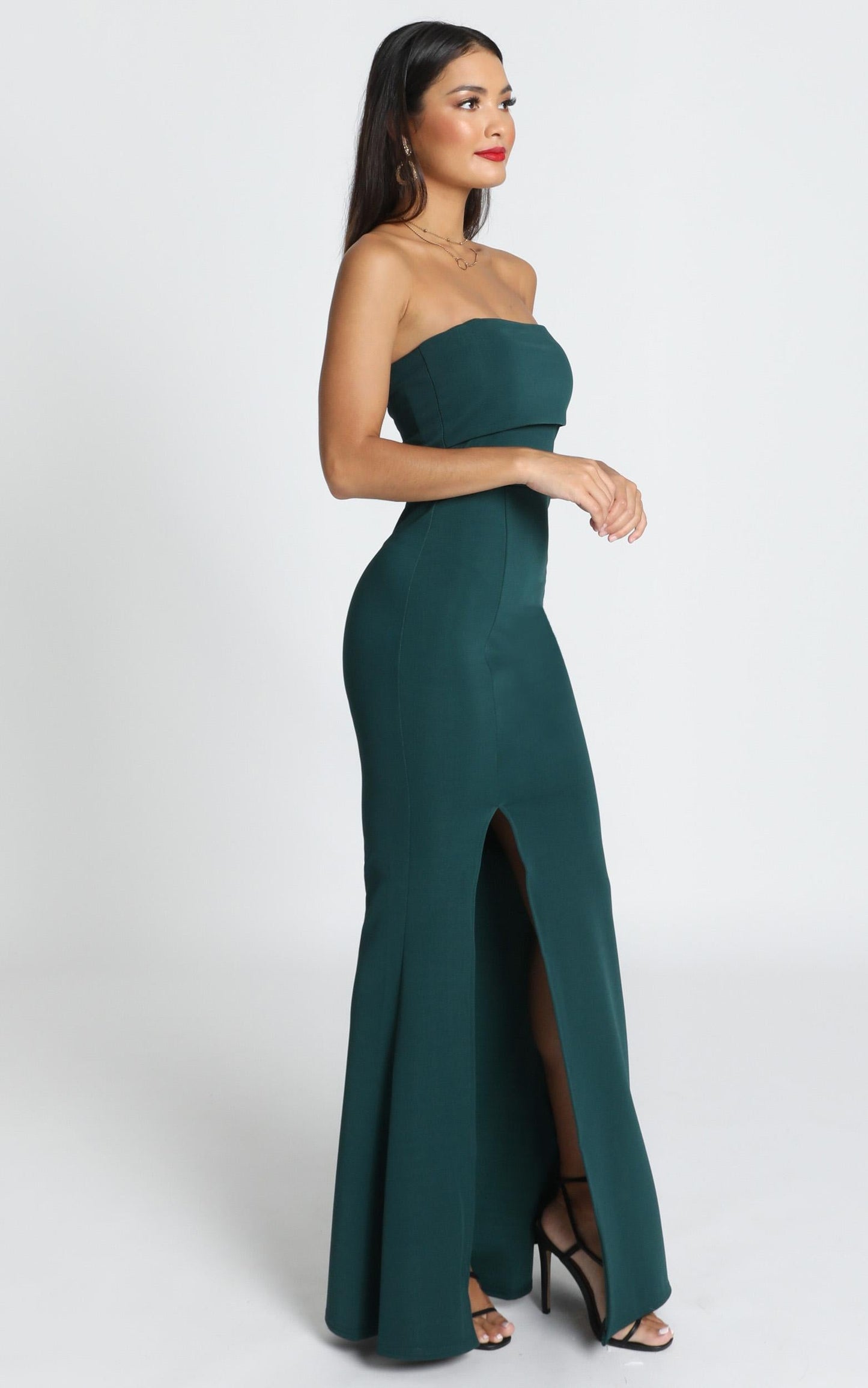 Glamour Girl Maxi Dress in Emerald