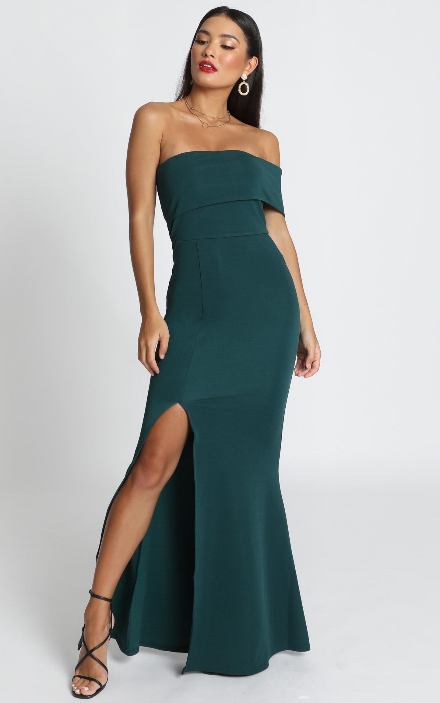 Glamour Girl Maxi Dress in Emerald