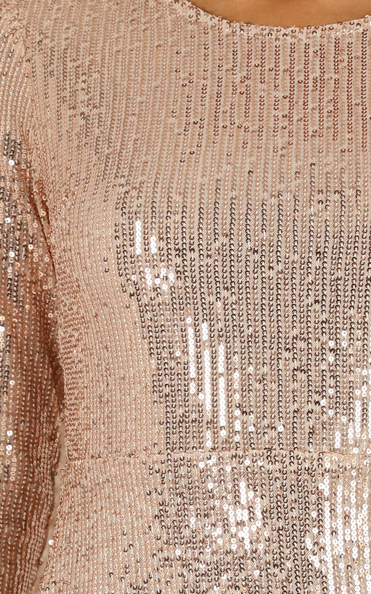 Glitter Feeling Dress In Gold Sequin