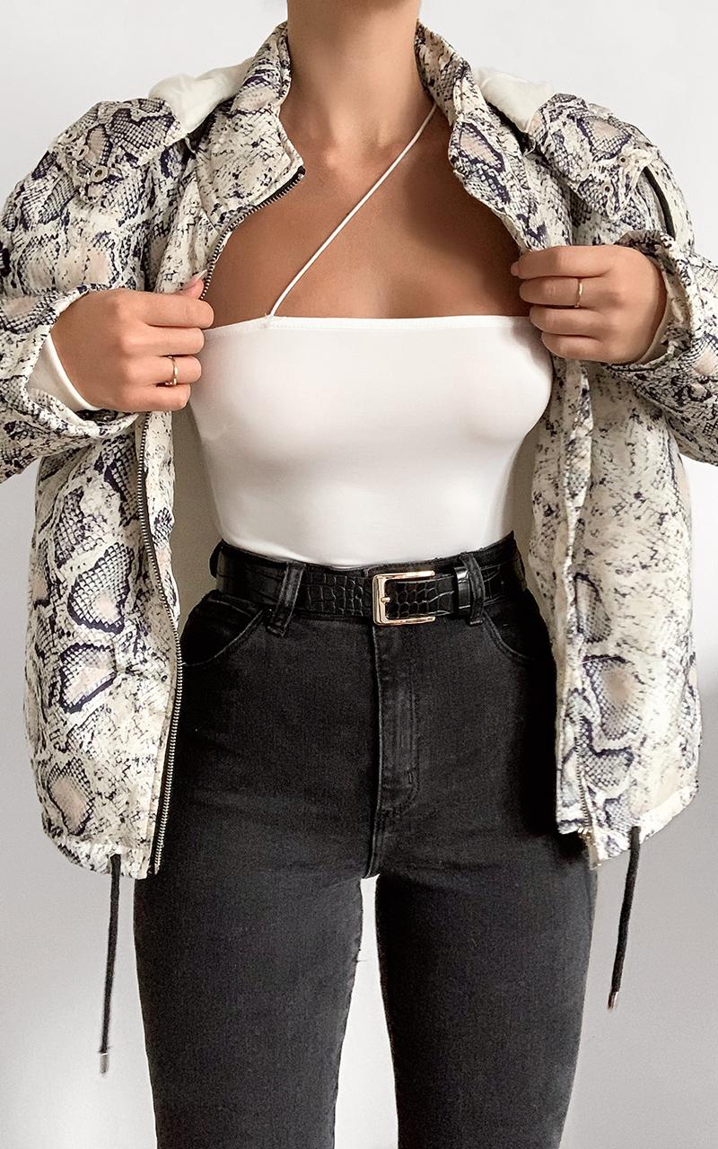 Gone Wild Padded Jacket in Snake Print