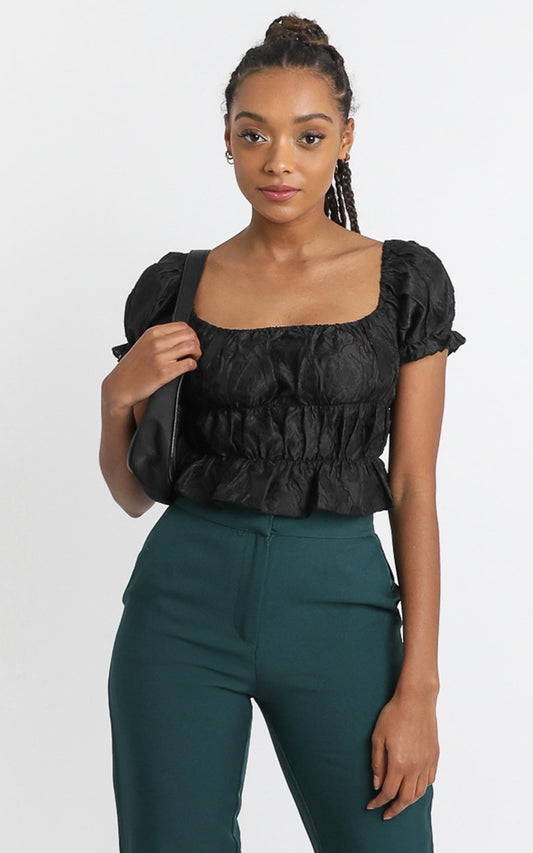 Gotta Grow Top in Black