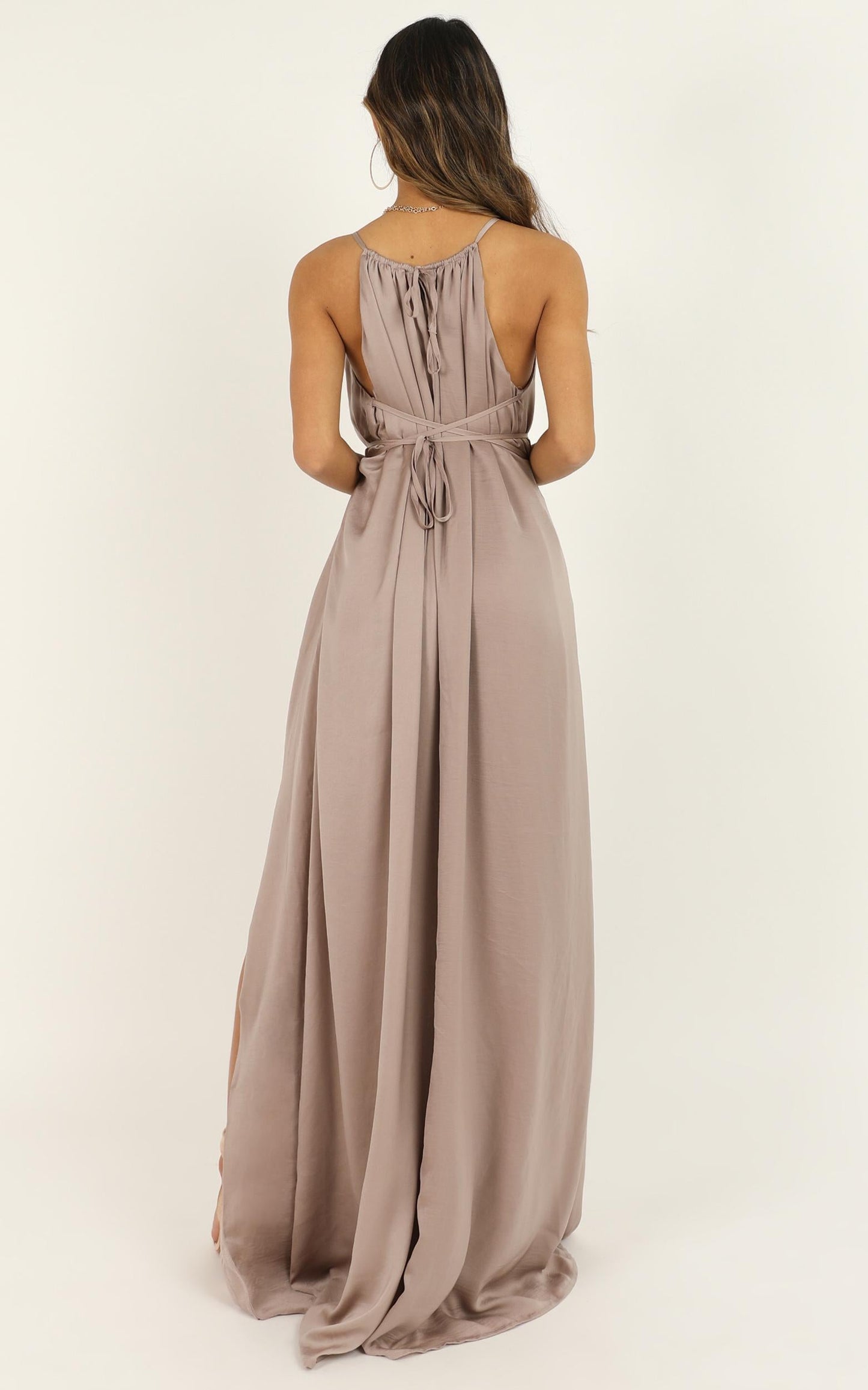 Graceful Dancer Dress In Mocha