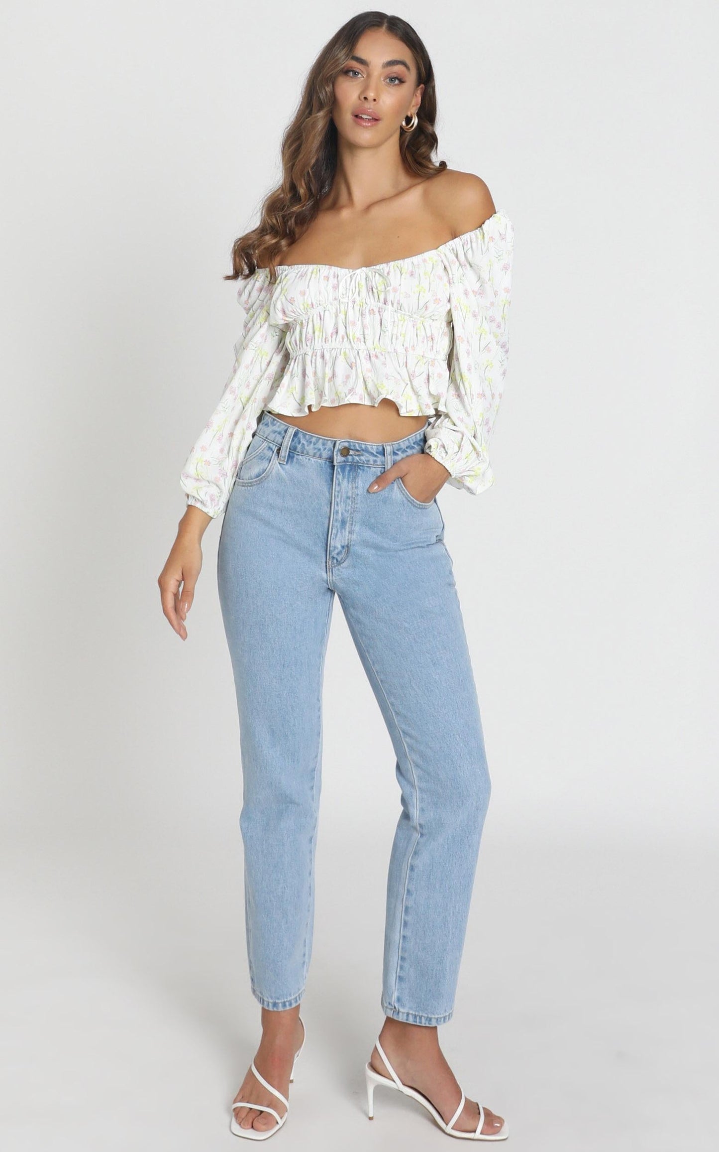 Greatness Is Mine Top in White Floral