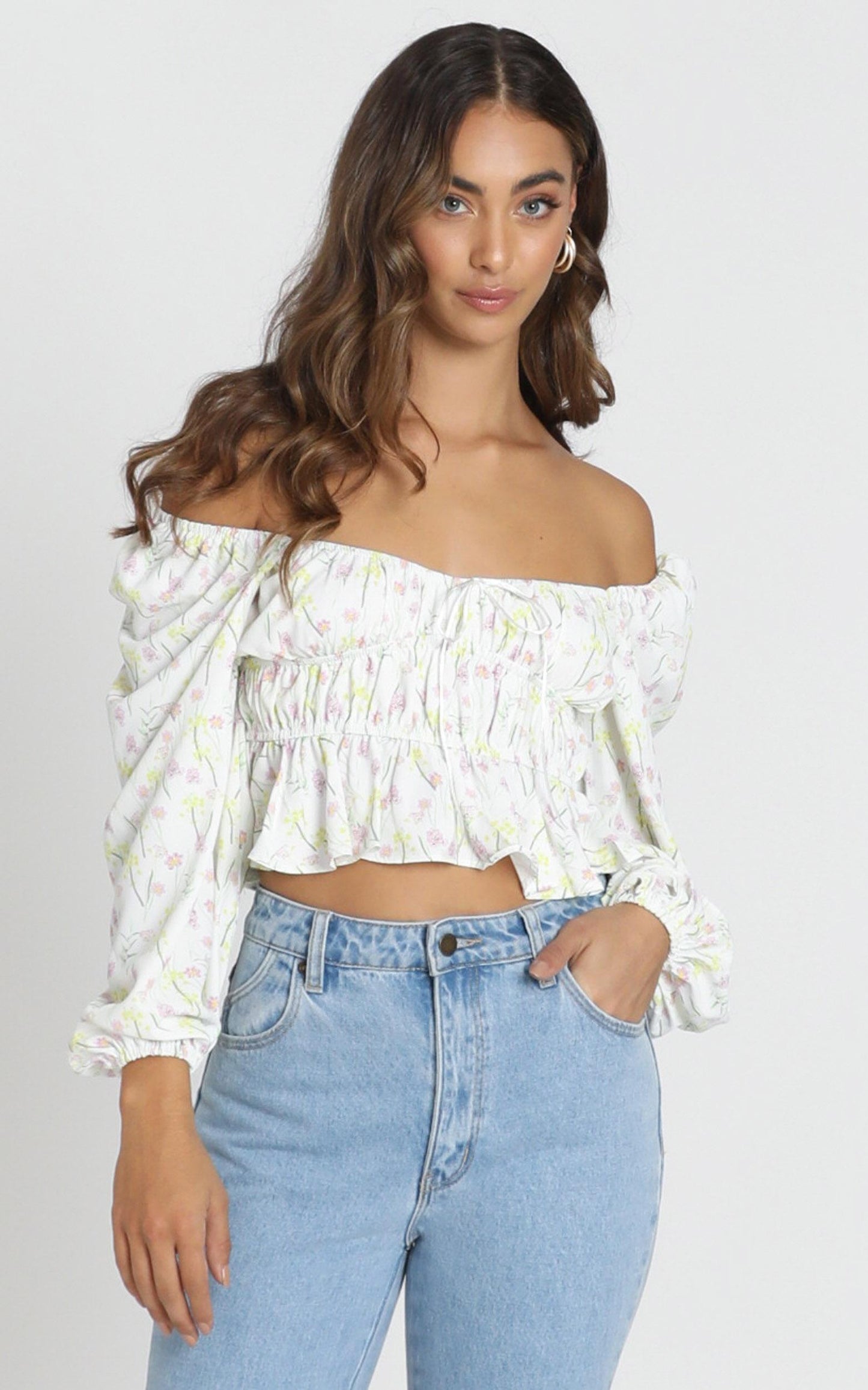 Greatness Is Mine Top in White Floral