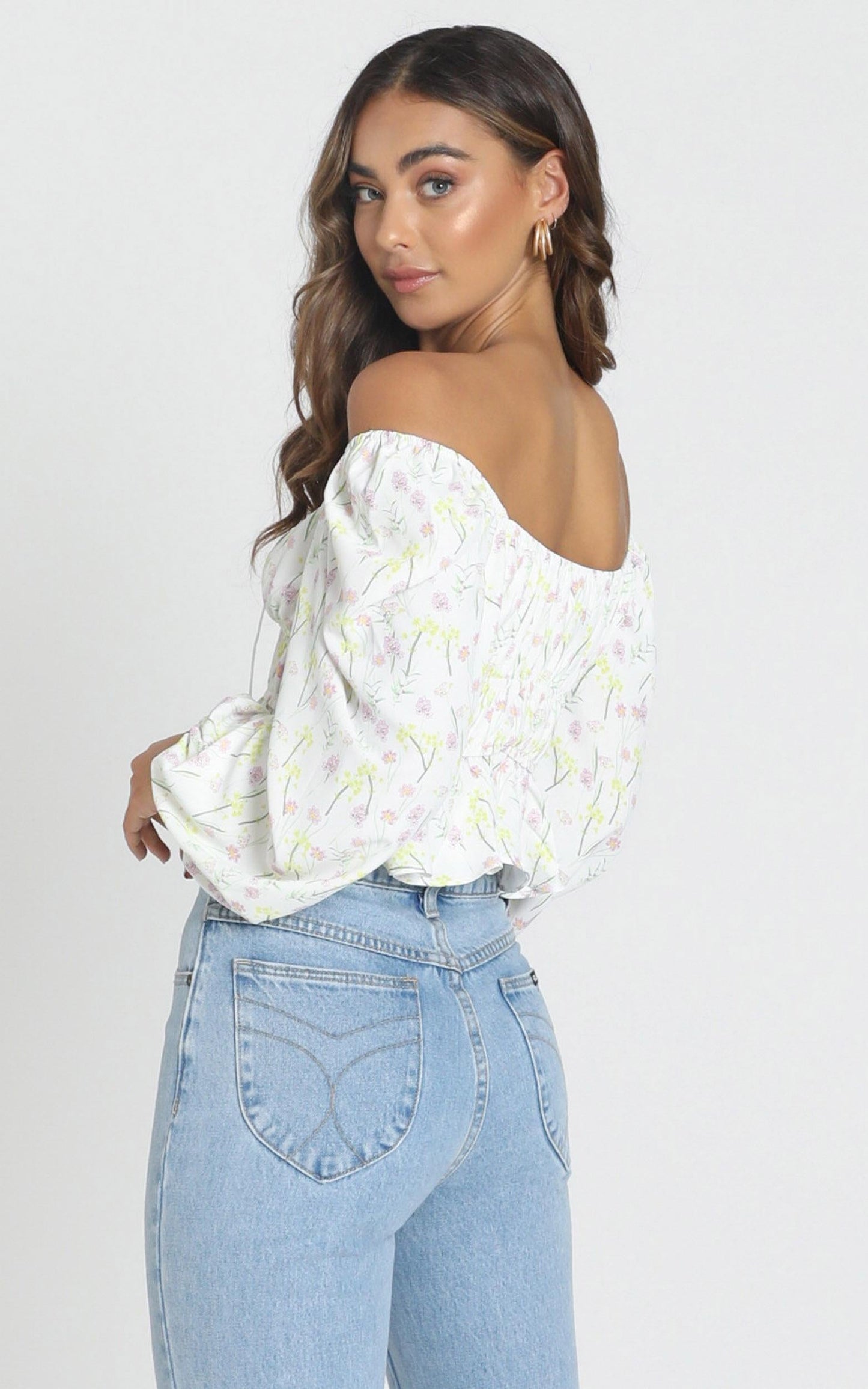 Greatness Is Mine Top in White Floral