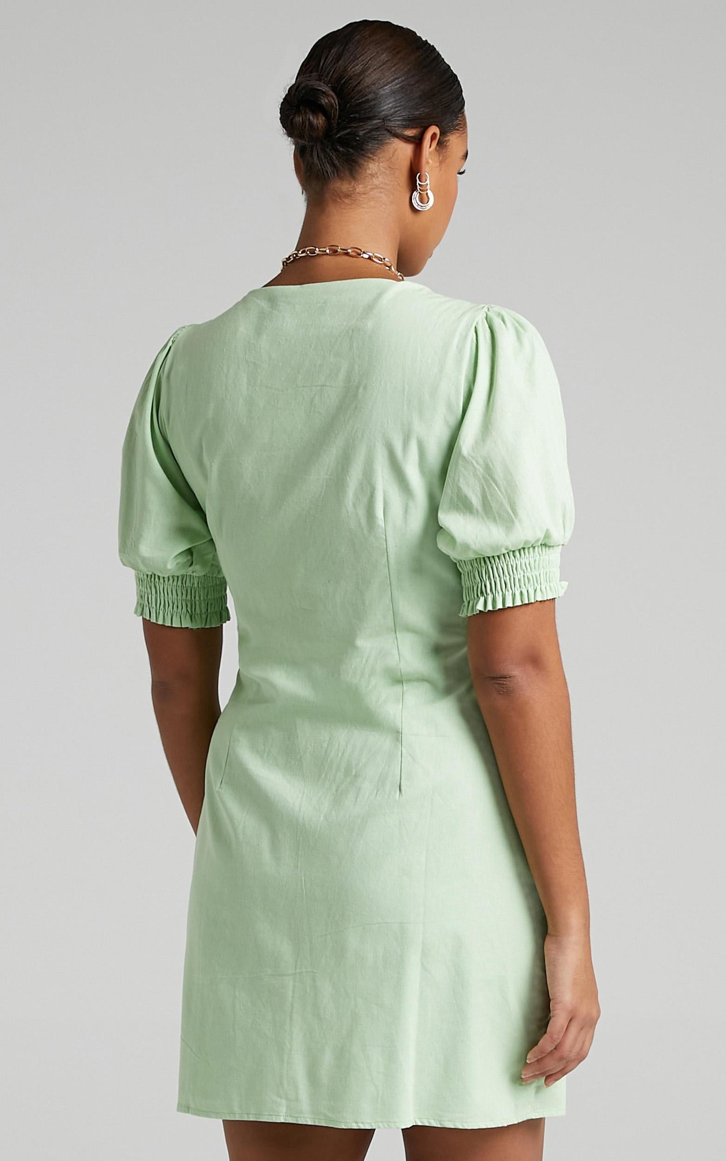 Feronia Dress in Apple Green