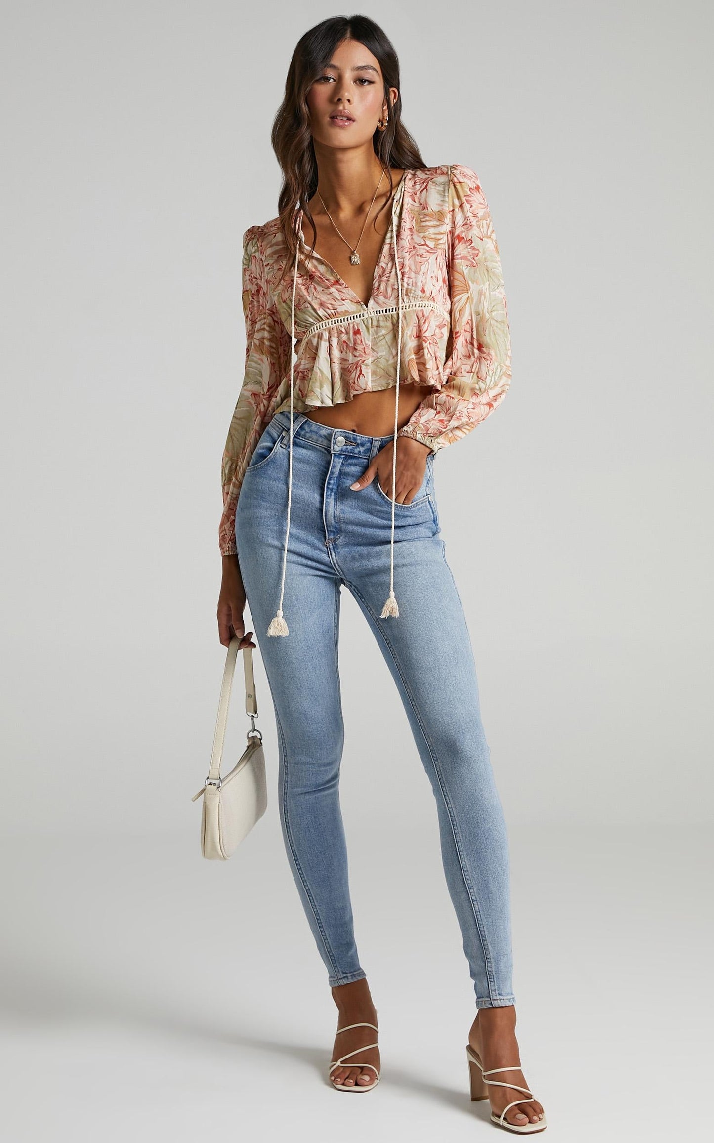 Gretchen Top in Palm Print